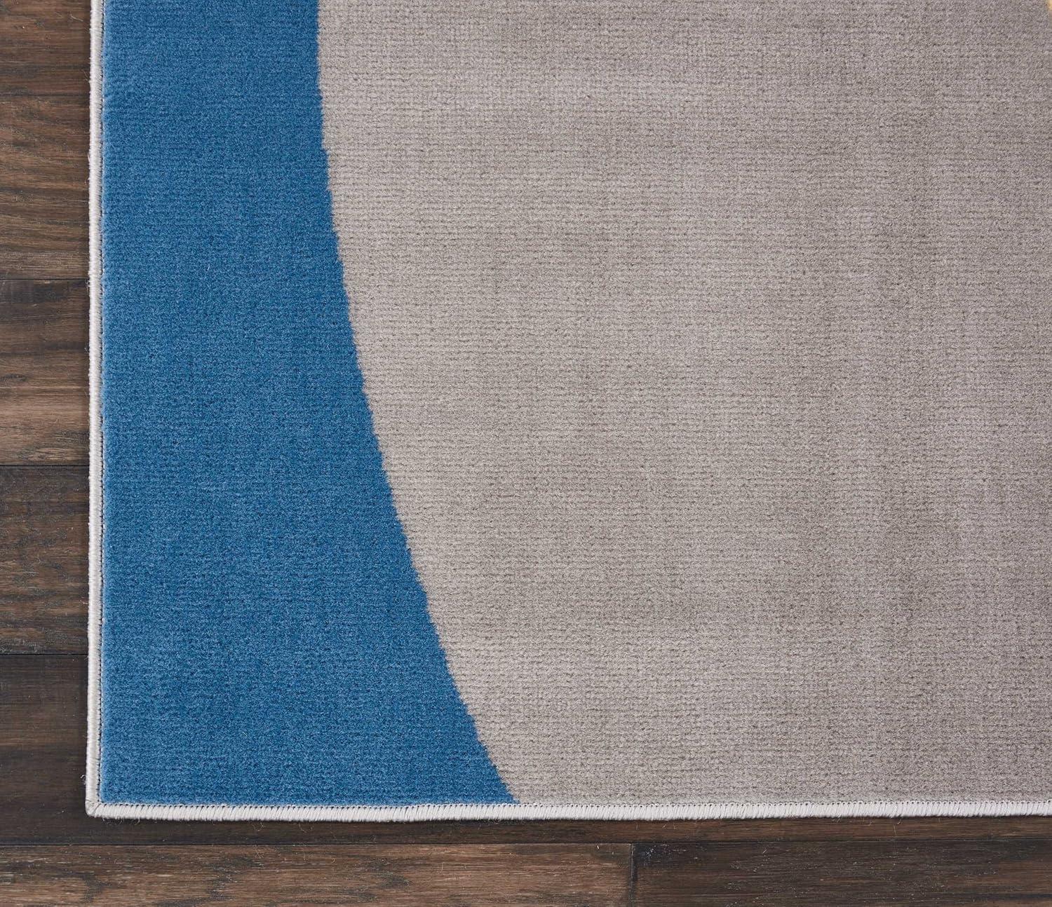Nourison Grafix 7'10" x 9'10" (8' x 10') Grey Area Rug Retro Contemporary Geometric by Nourison