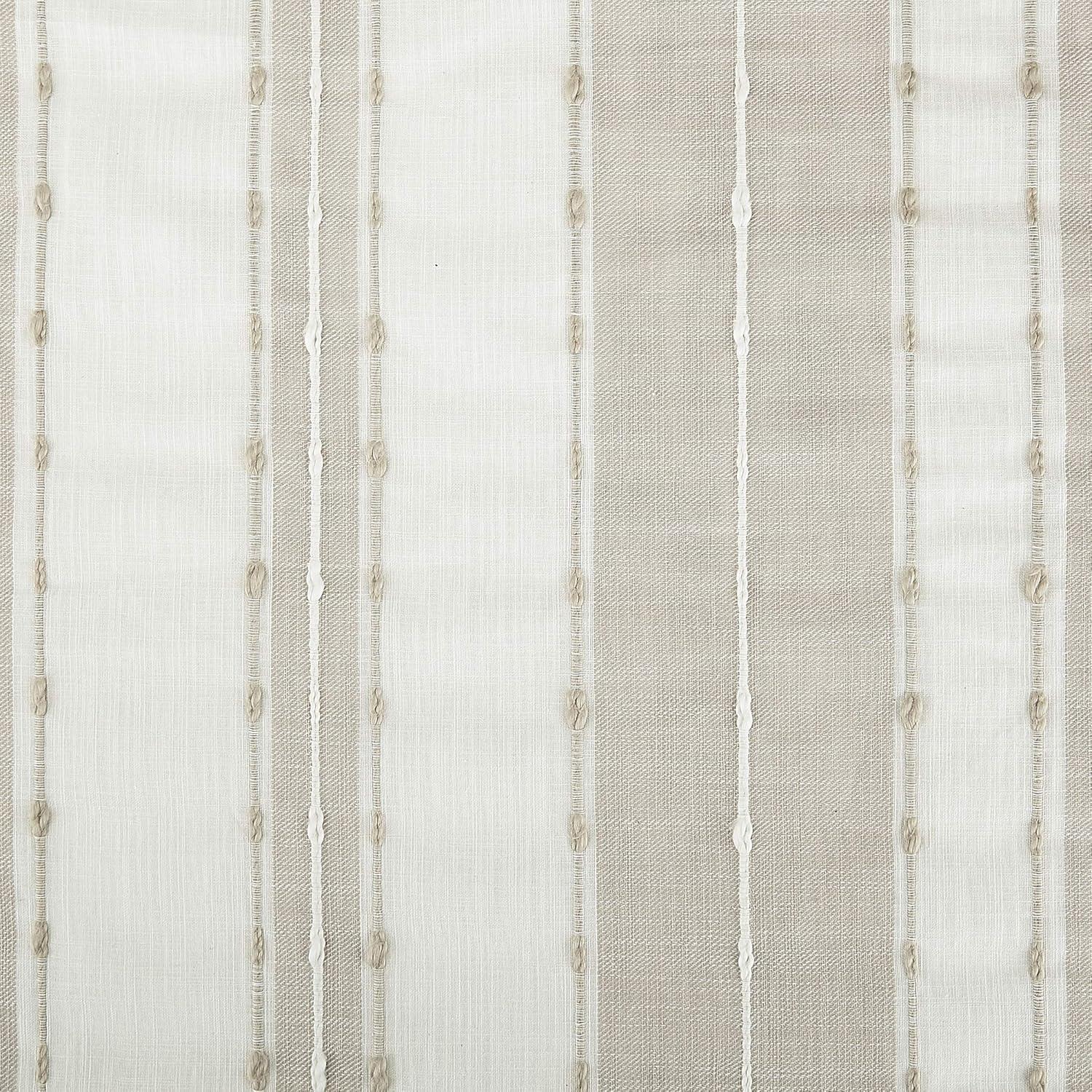 Sheer Linen White Cotton Rod Pocket Window Panel