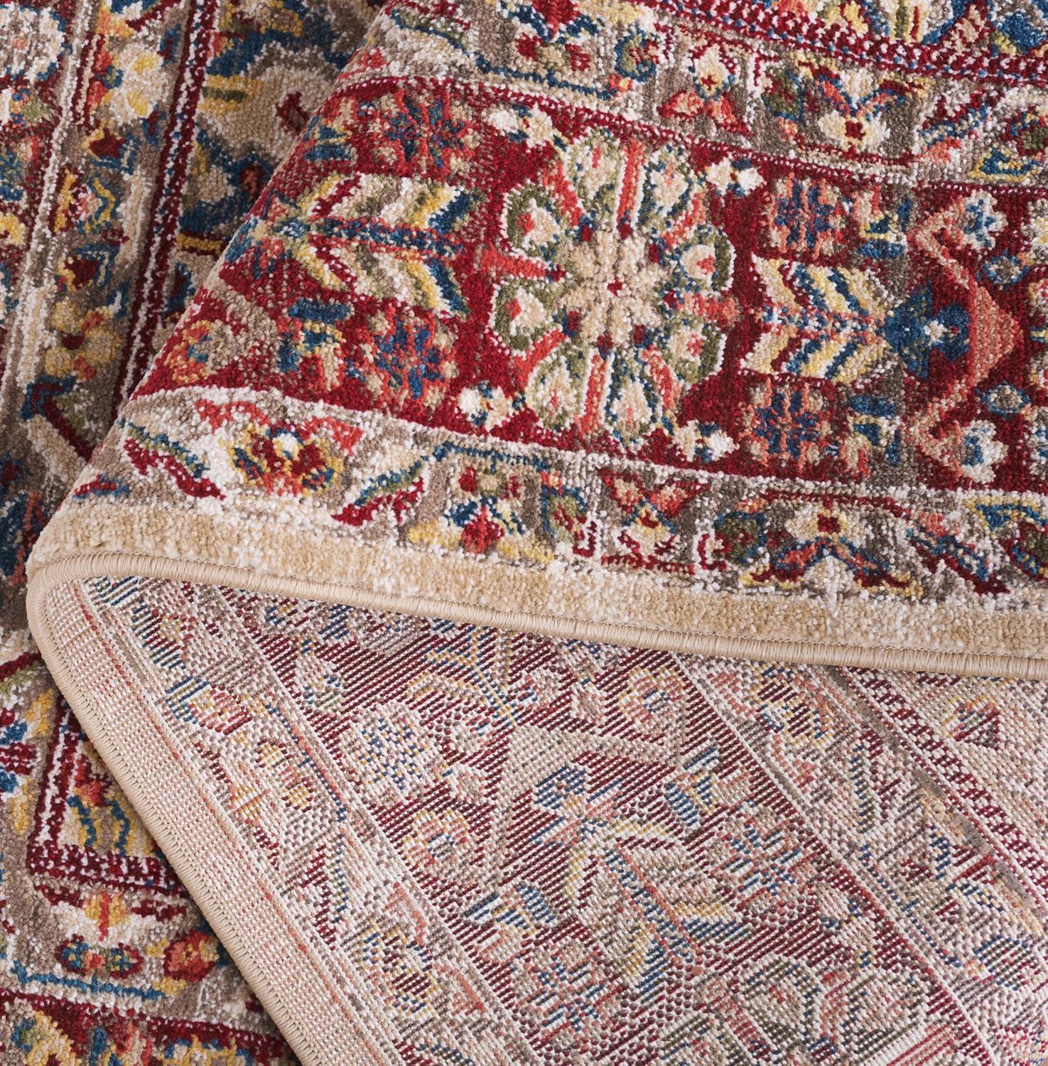 Kashan KSN305 Power Loomed Accent Rug - Ivory/Red - 2'6"x4' - Safavieh.