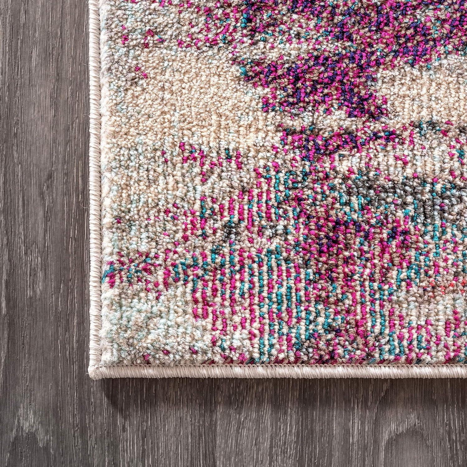 Contemporary POP Modern Abstract Brushstroke Area Rug