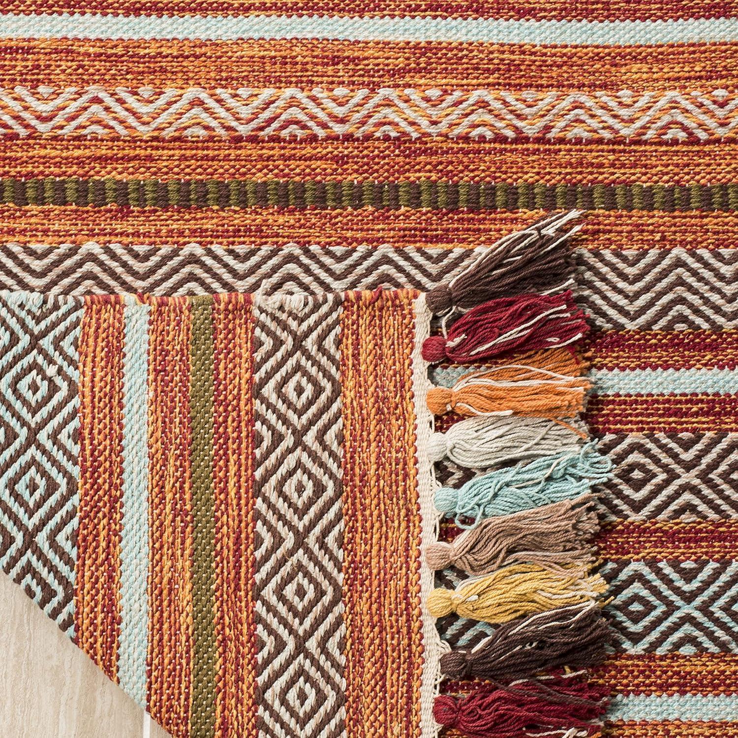 Montauk MTK901 Hand Woven Indoor Area Rug - Rust/Multi - 8'x10' - Safavieh.