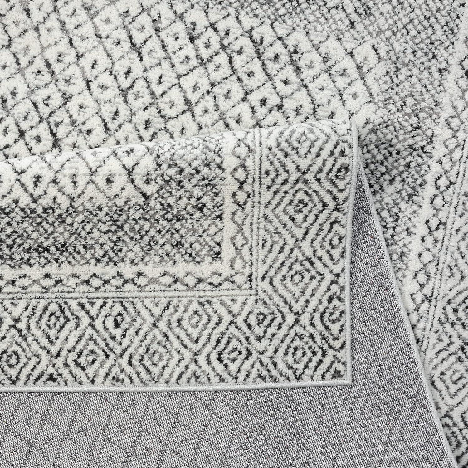 Madison Park Kenzie Woven Turkish Area Rugs for Living Room, Indoor Dinig Accent Modern Home Décor, Ultra Soft Floor Carpets for Bedroom, 3'W x 5'L Grey/Cream