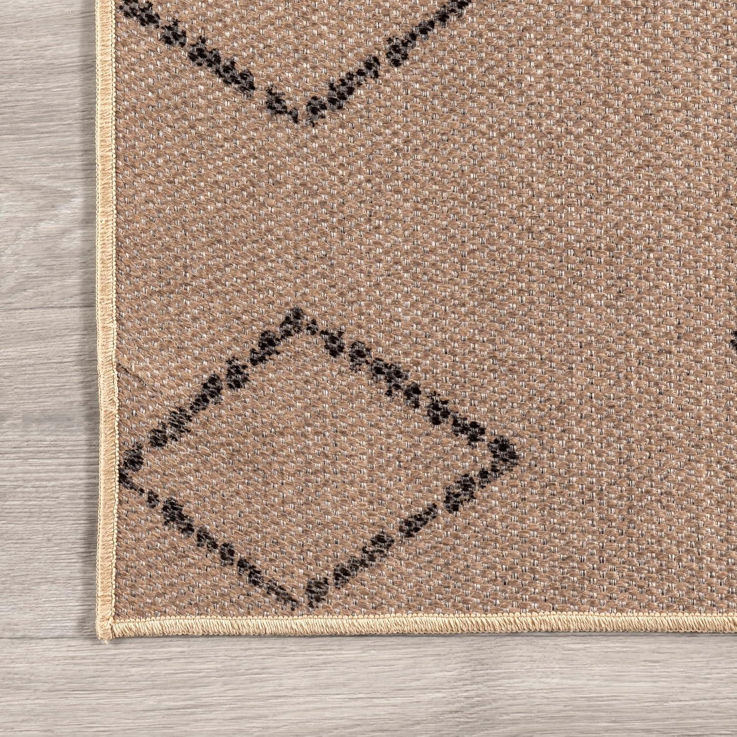 Nuloom Geometric Easy-Jute Machine Washable Indoor Area Rug