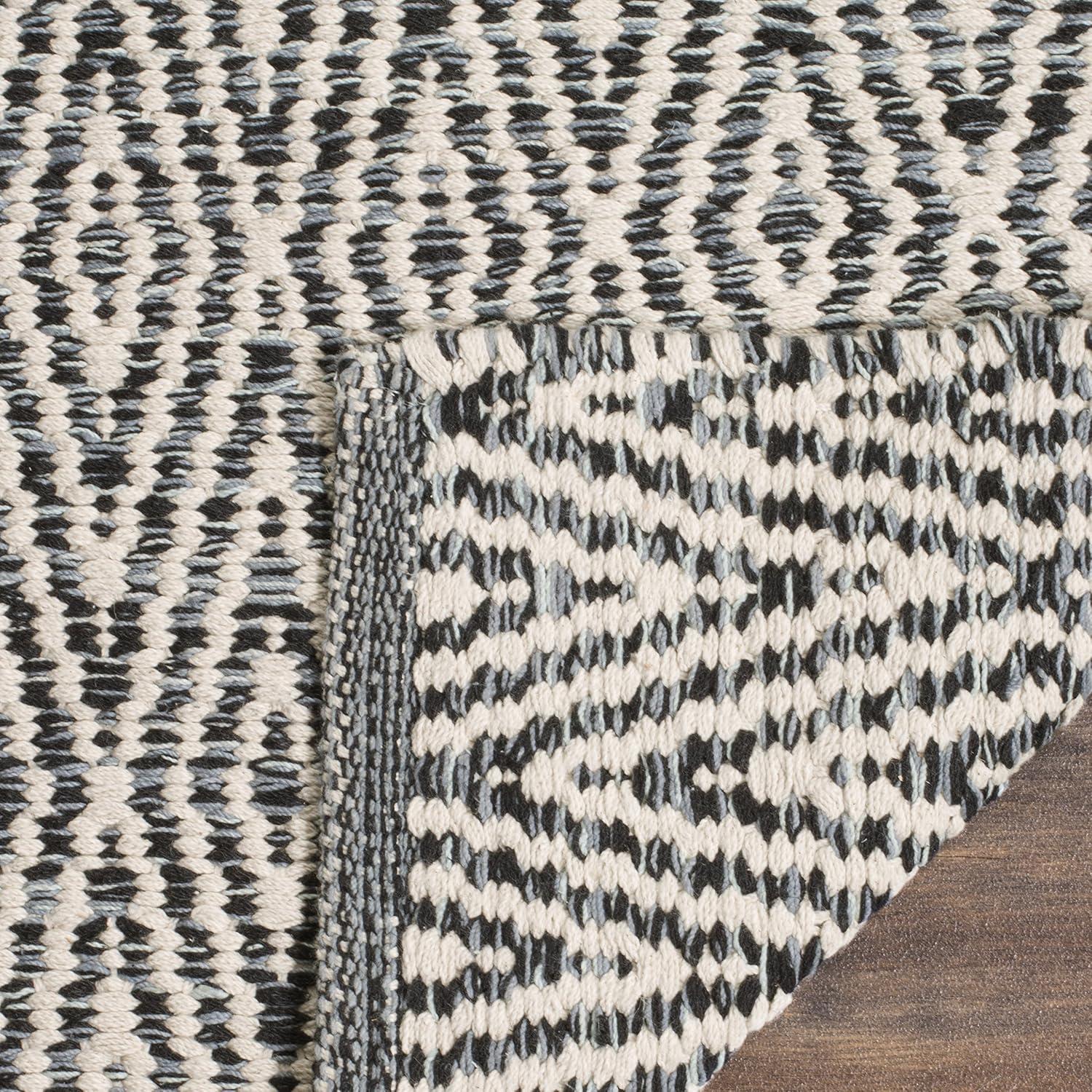 Montauk MTK414 Hand Woven Indoor Area Rug - Ivory/Dark Grey - 10'x14' - Safavieh