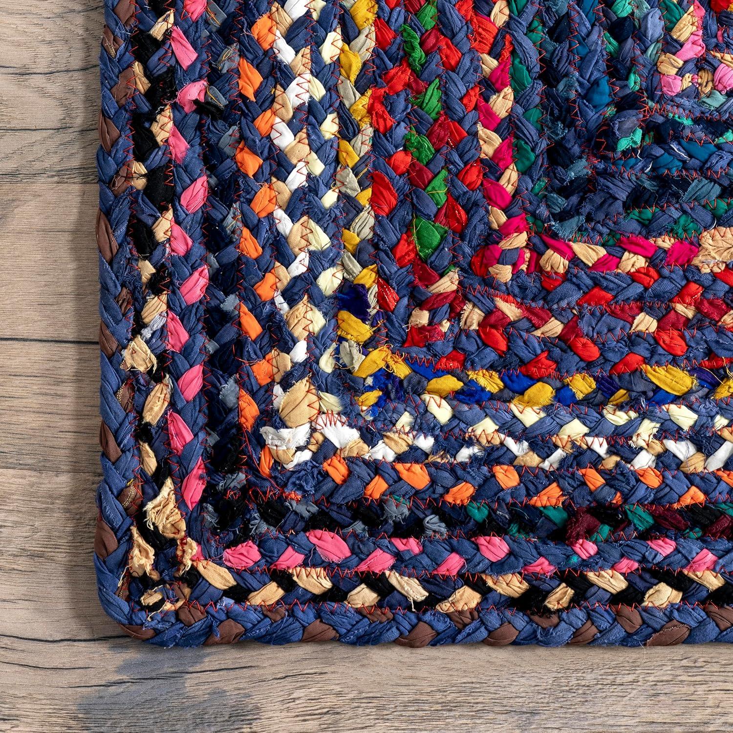 Nuloom Tammara Bohemian Hand Braided Indoor Area Rug, Runner 2' 6" x 10', Blue
