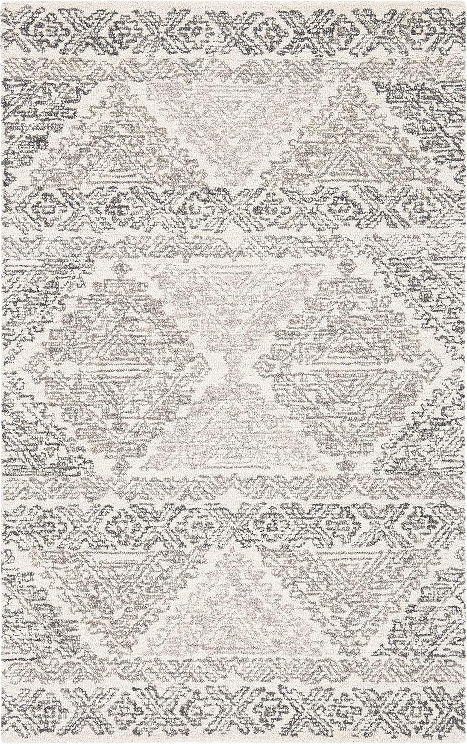 SAFAVIEH Micro-Loop Collection Accent Rug - 2'6" x 4', Ivory & Light Brown, Handmade Moroccan Boho Wool, Ideal for High Traffic Areas in Entryway, Living Room, Bedroom (MLP206B)