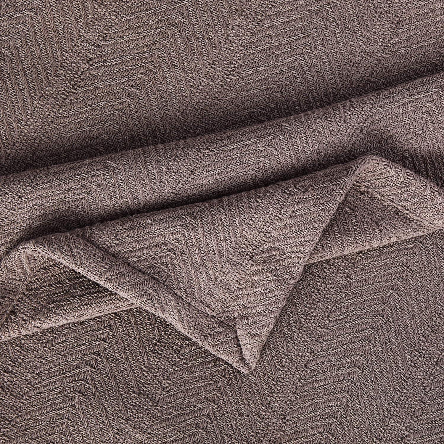 Eddie Bauer Herringbone Cotton Reversible Blanket