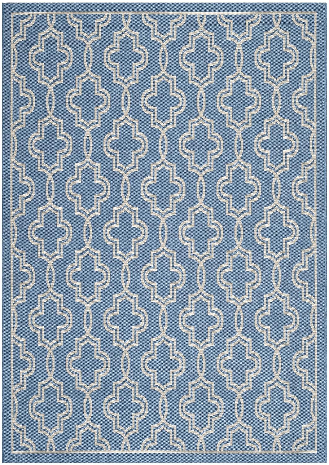 Martha Stewart Collection - MSR4274 - Indoor Power Loomed Area Rugs - Blue/Beige - 5'3"x7'7"