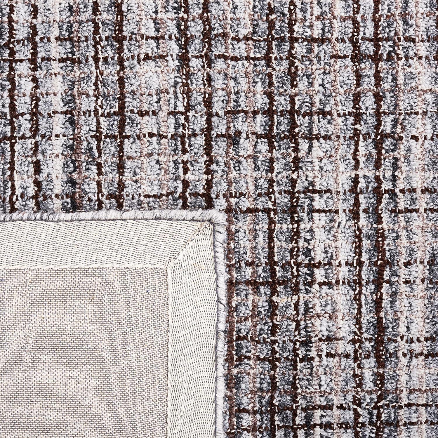 Abstract ABT486 Hand Tufted Area Rug - Grey/Brown - 8'9"x11'9" - Safavieh.