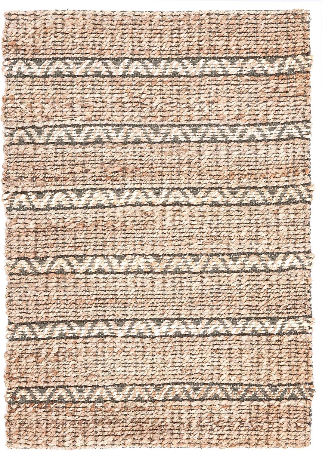 Natural Fiber NFB655 Power Loomed Area Rug - Olive/Natural - 3'x5' - Safavieh.