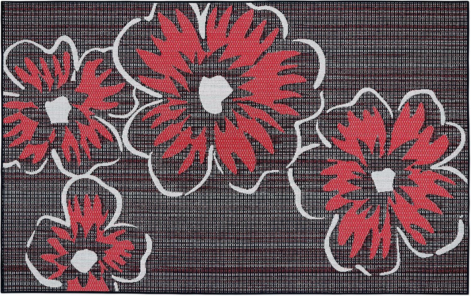 Classic Accessories Vera Bradley by  Indoor/Outdoor Rug Happy Blooms 5'W x 8'L Floral & Botanical