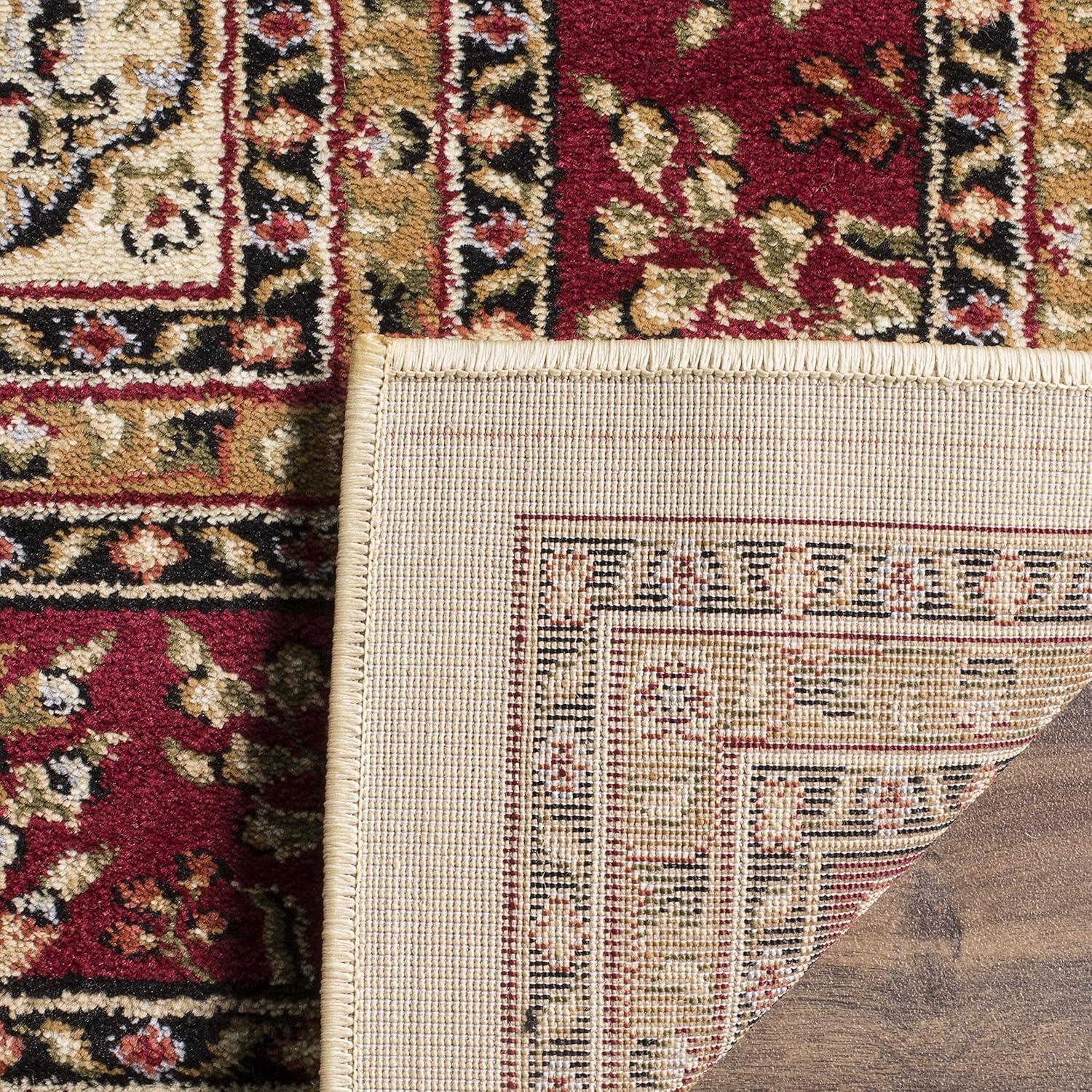 Lyndhurst Sarouk LNH331 Power Loomed Accent Rug - Ivory/Red - 3'3"x5'3" - Safavieh