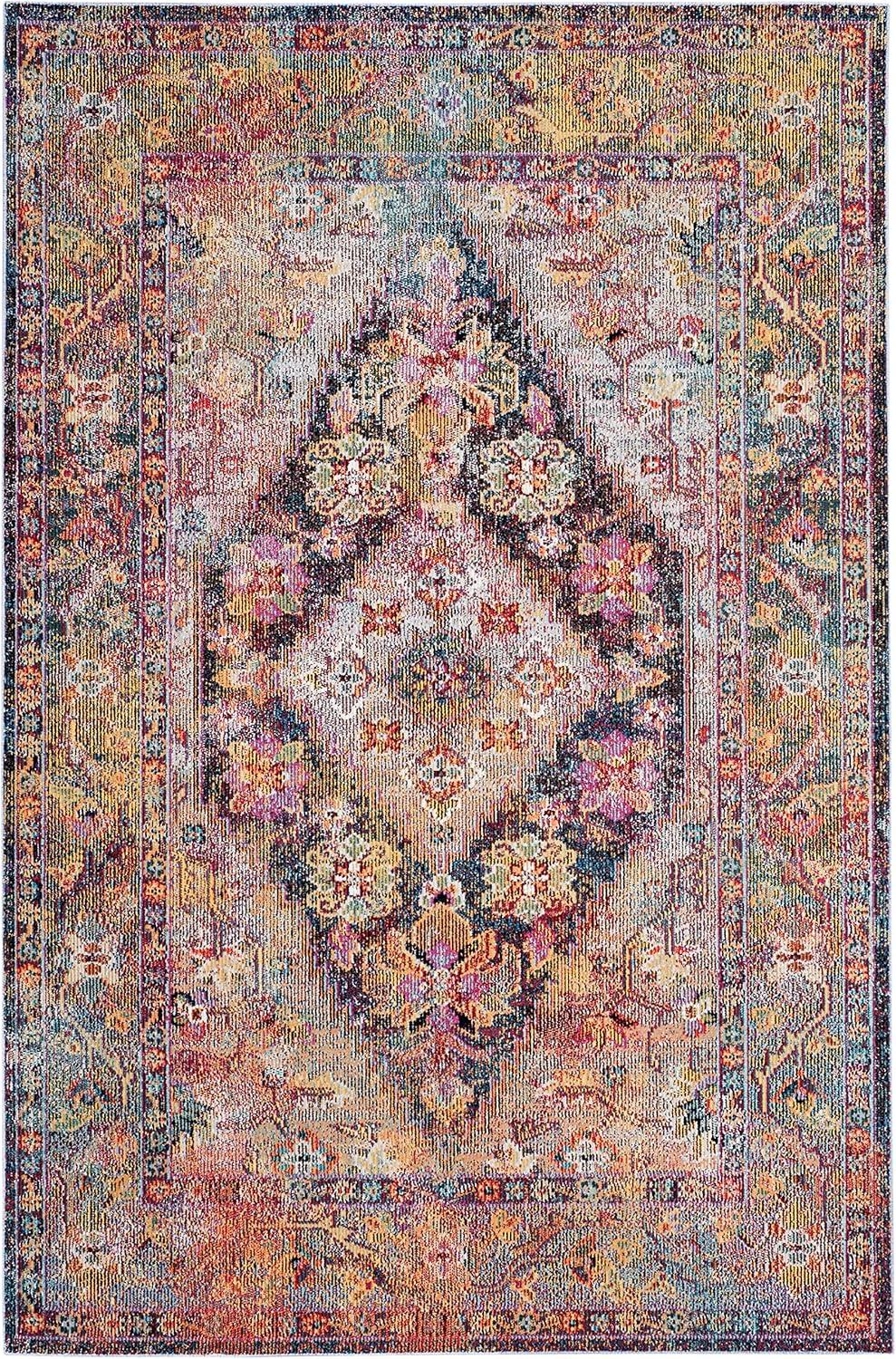 Crystal CRS507 Power Loomed Area Rug - Navy/Light Blue - 5'x8' - Safavieh.