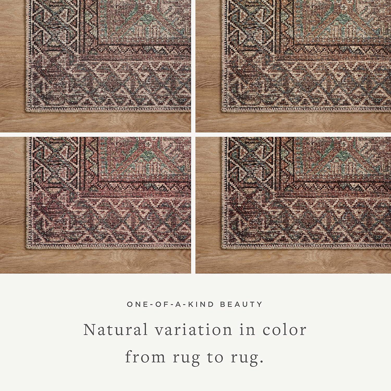 Amber Lewis x Loloi Billie Aqua / Rust Area Rug