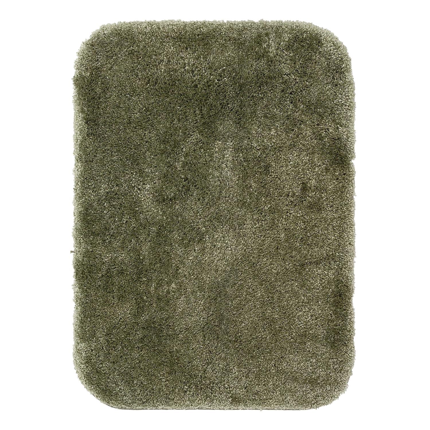 BrylaneHome The Elegance Bath Rug Collection - Bath Rug - 17" W 24" L, Olive