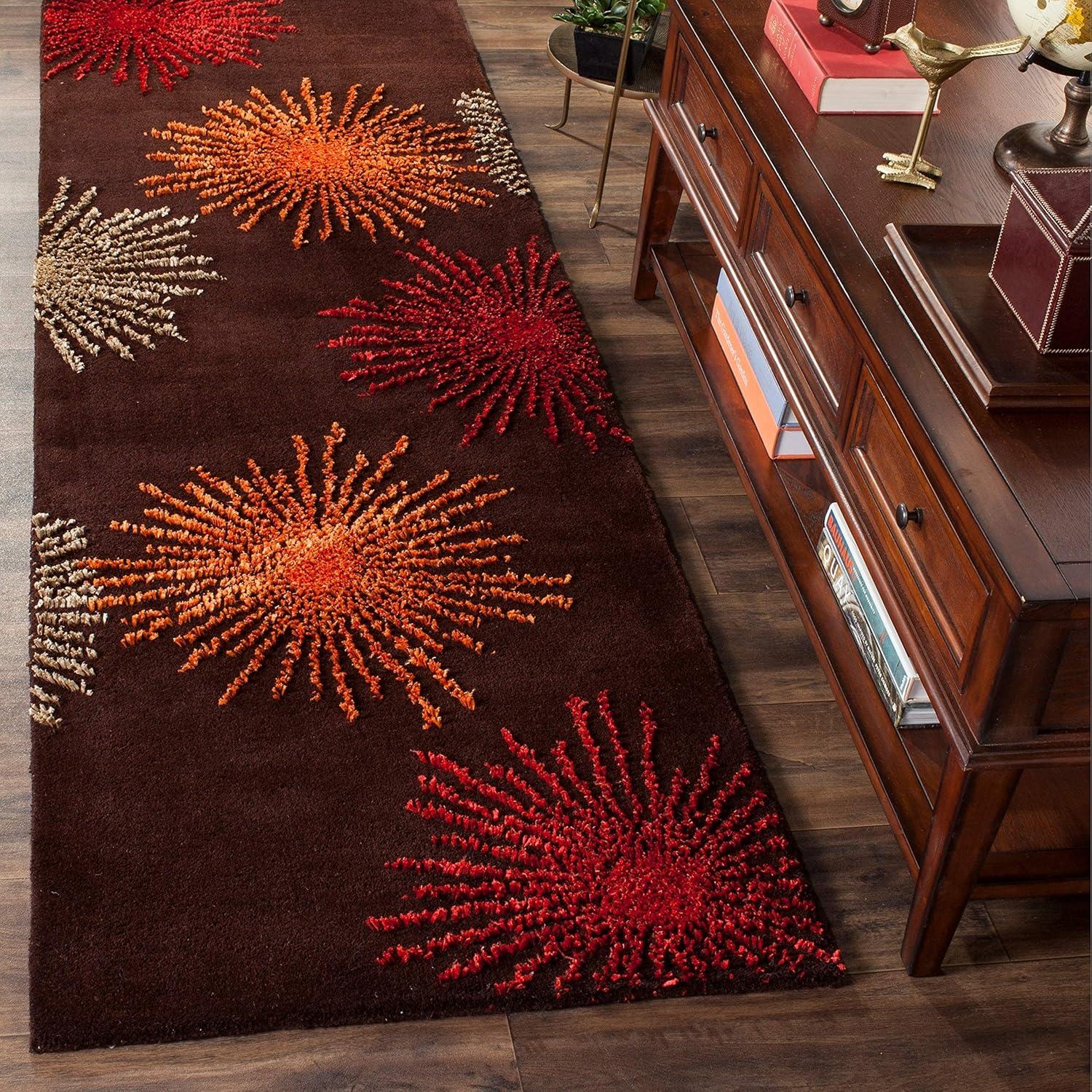 Beige and Gold Hand-Tufted Wool Area Rug