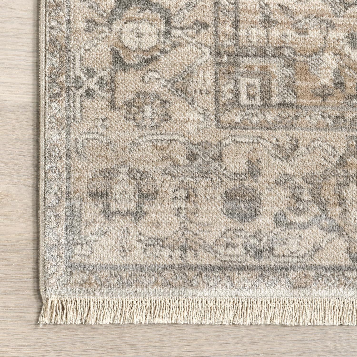 Nuloom Harriet Medallion 4x6 Indoor Area Rug for Living Room Bedroom Dining Room Kitchen, Neutral/Beige