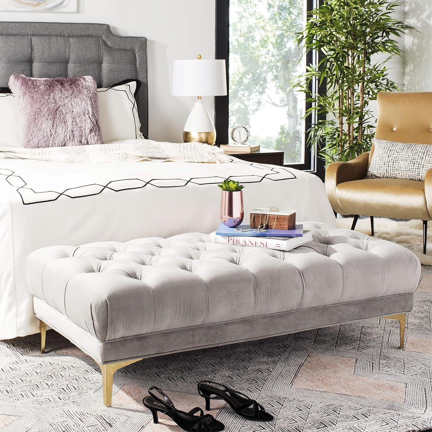 Zarya Tufted Rectangular Bench  - Safavieh