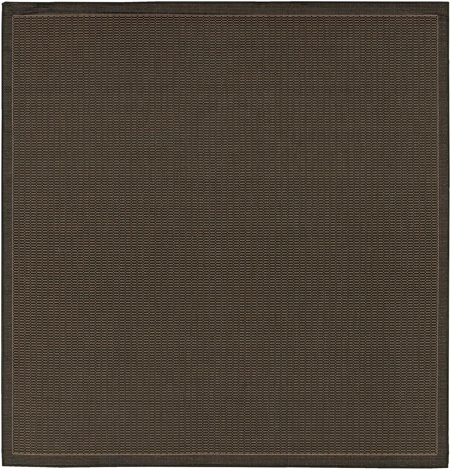 Couristan Recife Saddle Stitch Indoor /Outdoor Area Rug, Champagne- Taupe, 8'6" Square