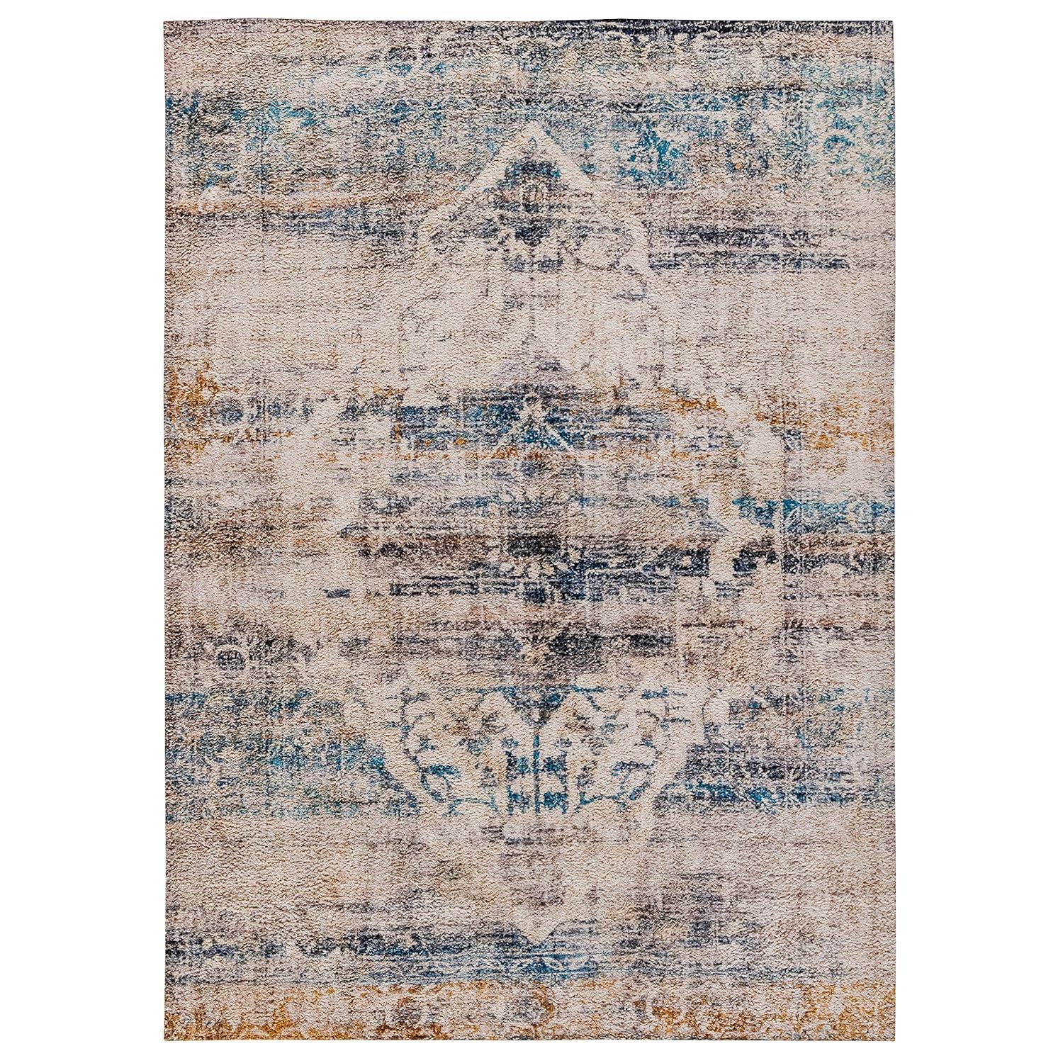 Flash Furniture Artisan Old English Style Traditional Rug - 8' x 10' - Blue
