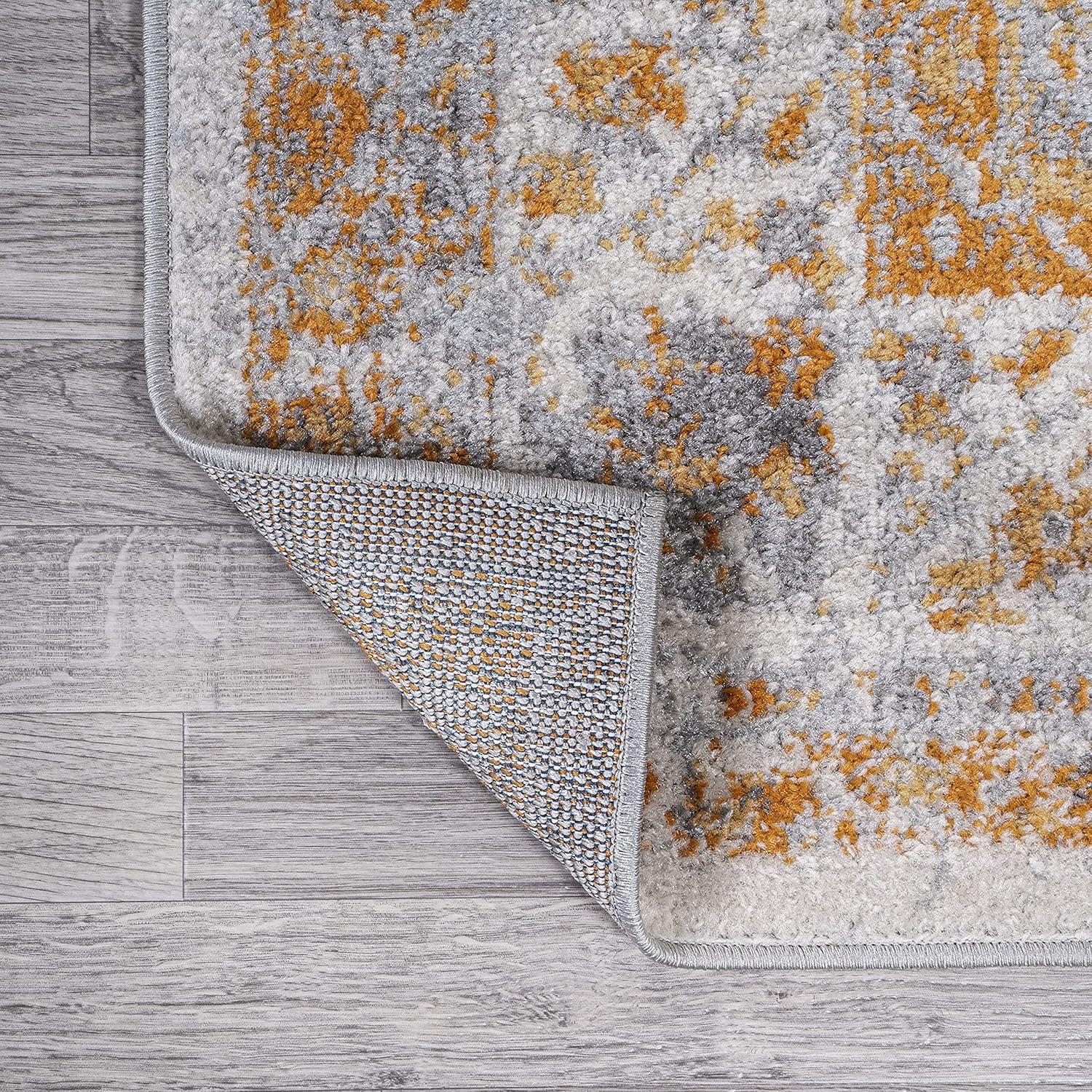 3'x5' Indhira Ornate Medallion Persian Area Rug, Orange/Cream - JONATHAN Y