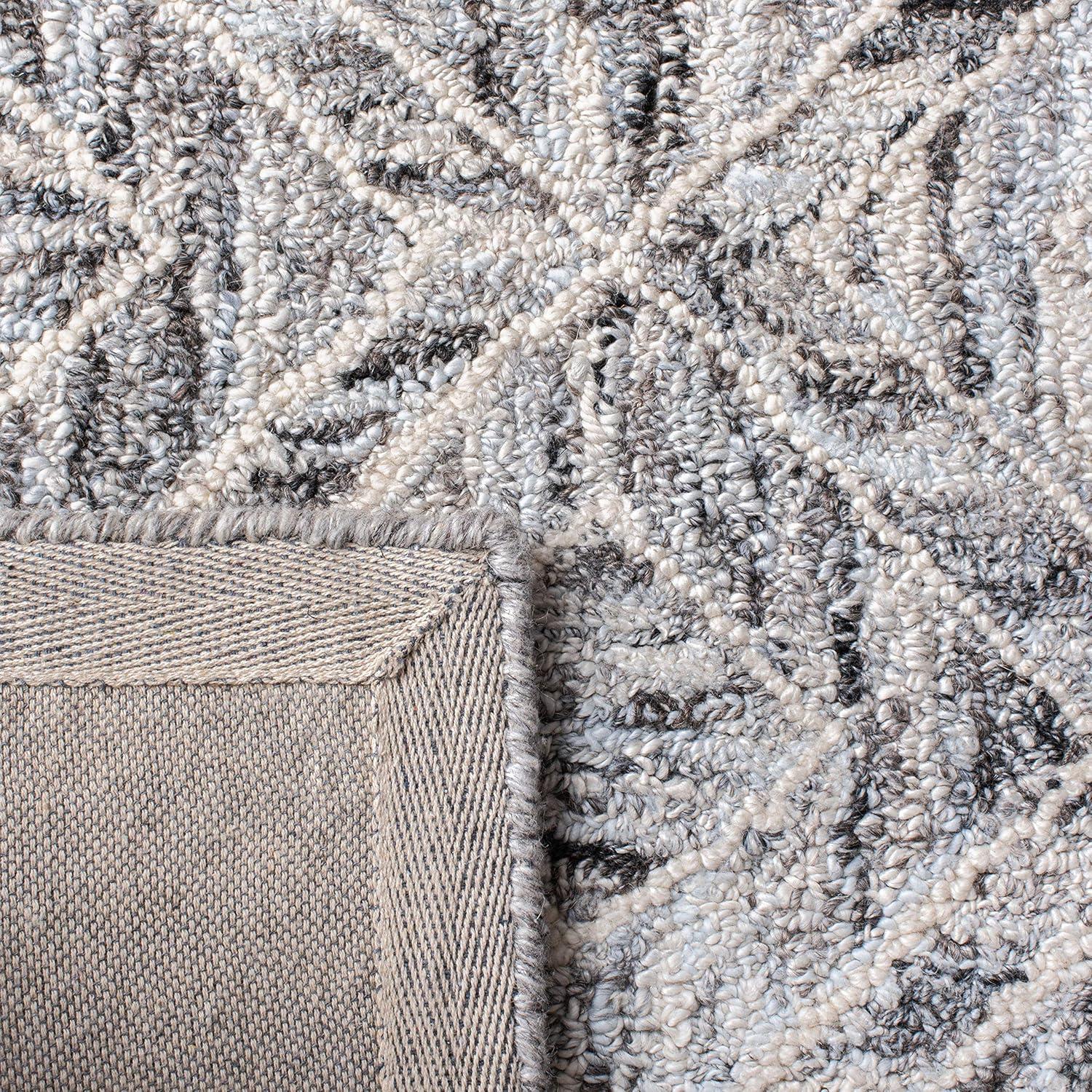 Abstract ABT631 Hand Tufted Area Rug - Grey/Beige - 6'x9' - Safavieh.