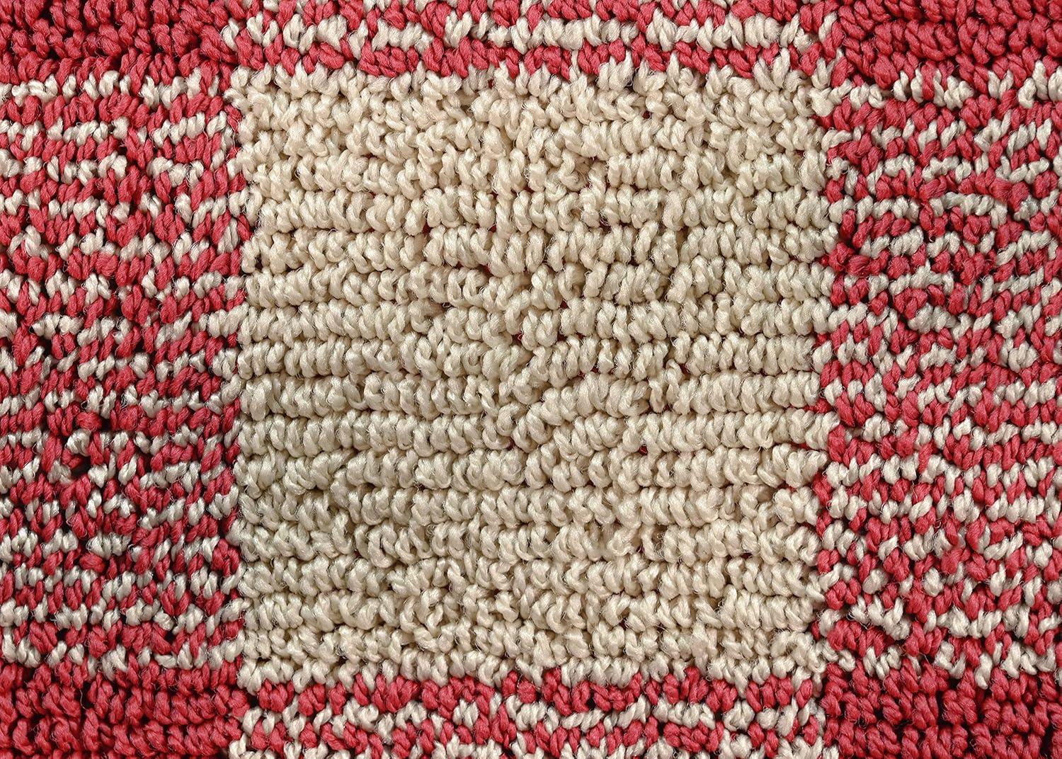 Garland Rug Country Living Buffalo Plaid Polypropylene Chili/Ivory Indoor/Outdoor Area Rug, 5' x 7'