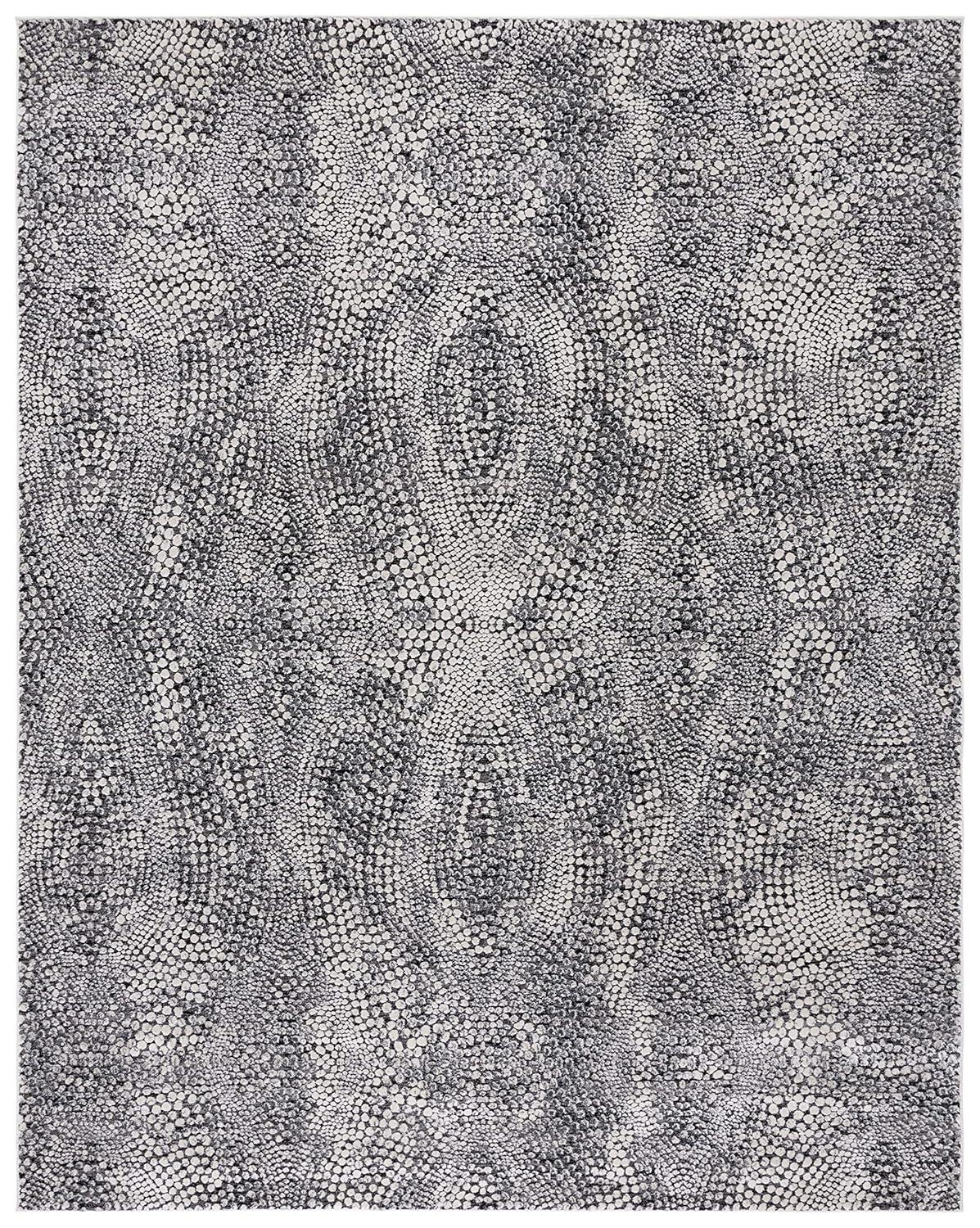 Lurex LUR185 Power Loomed Indoor Area Rug - Black/Light Grey - 9'x12' - Safavieh