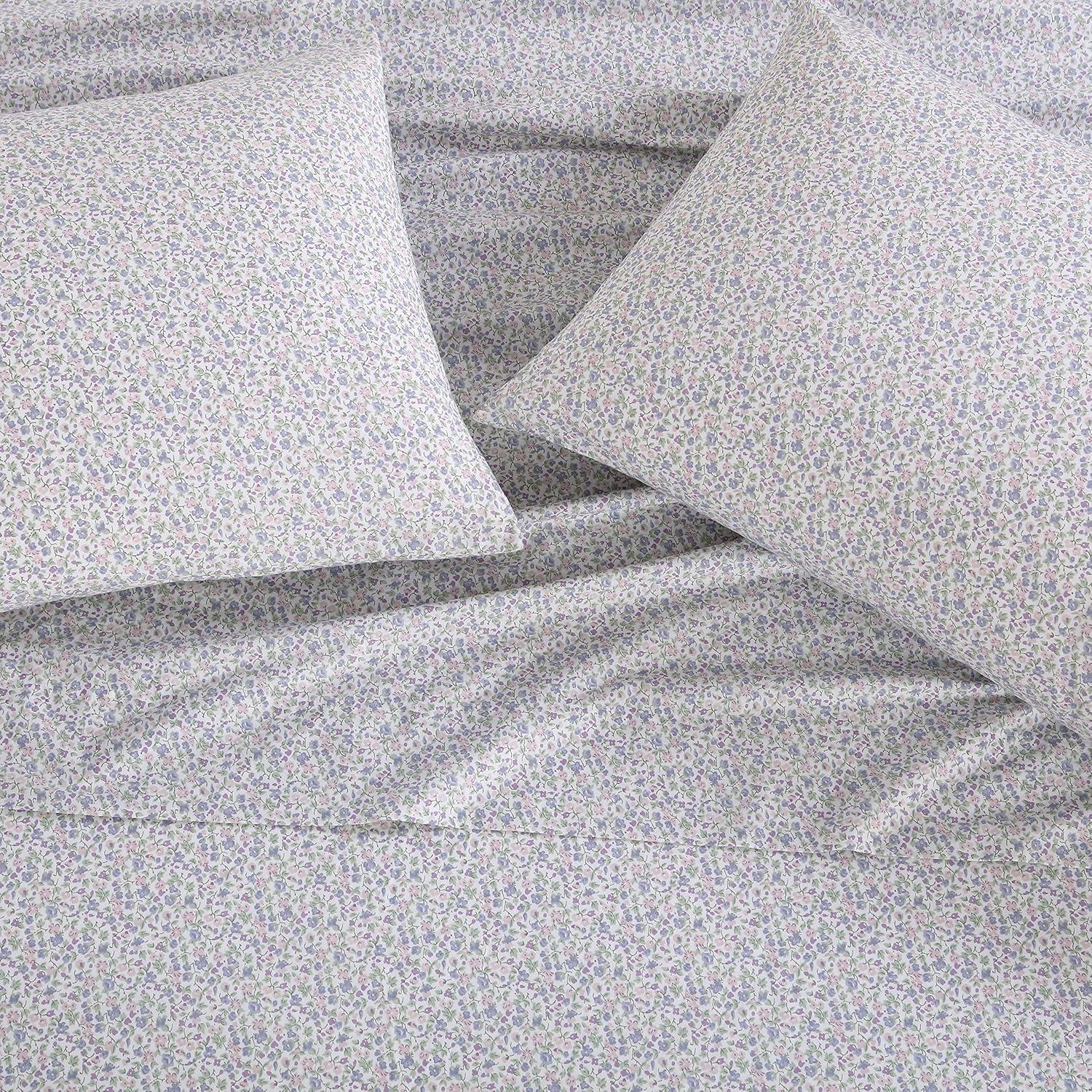 Laura Ashley Printed Cotton Percale Pillowcase Set