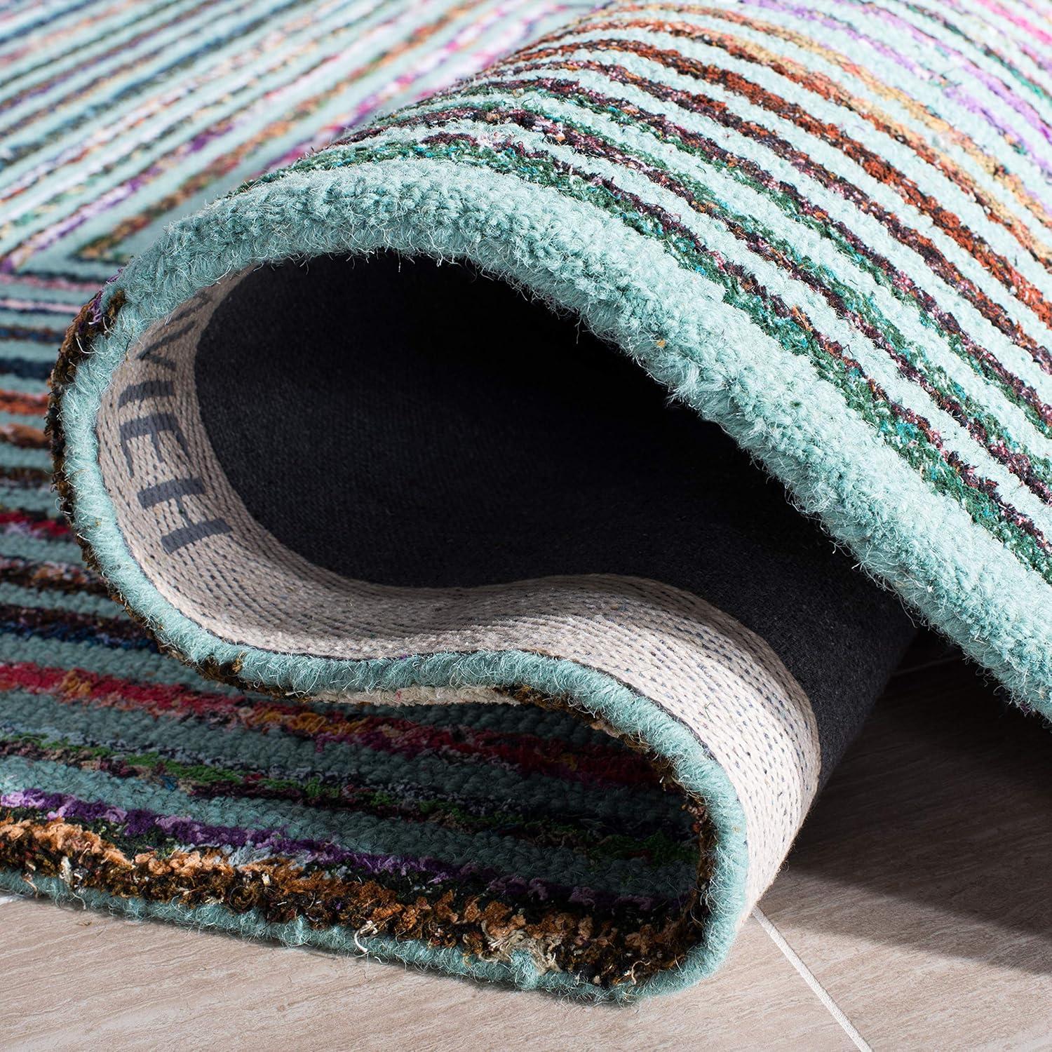 Nantucket NAN603 Hand Tufted Area Rug - Teal - 5'x8' - Safavieh.