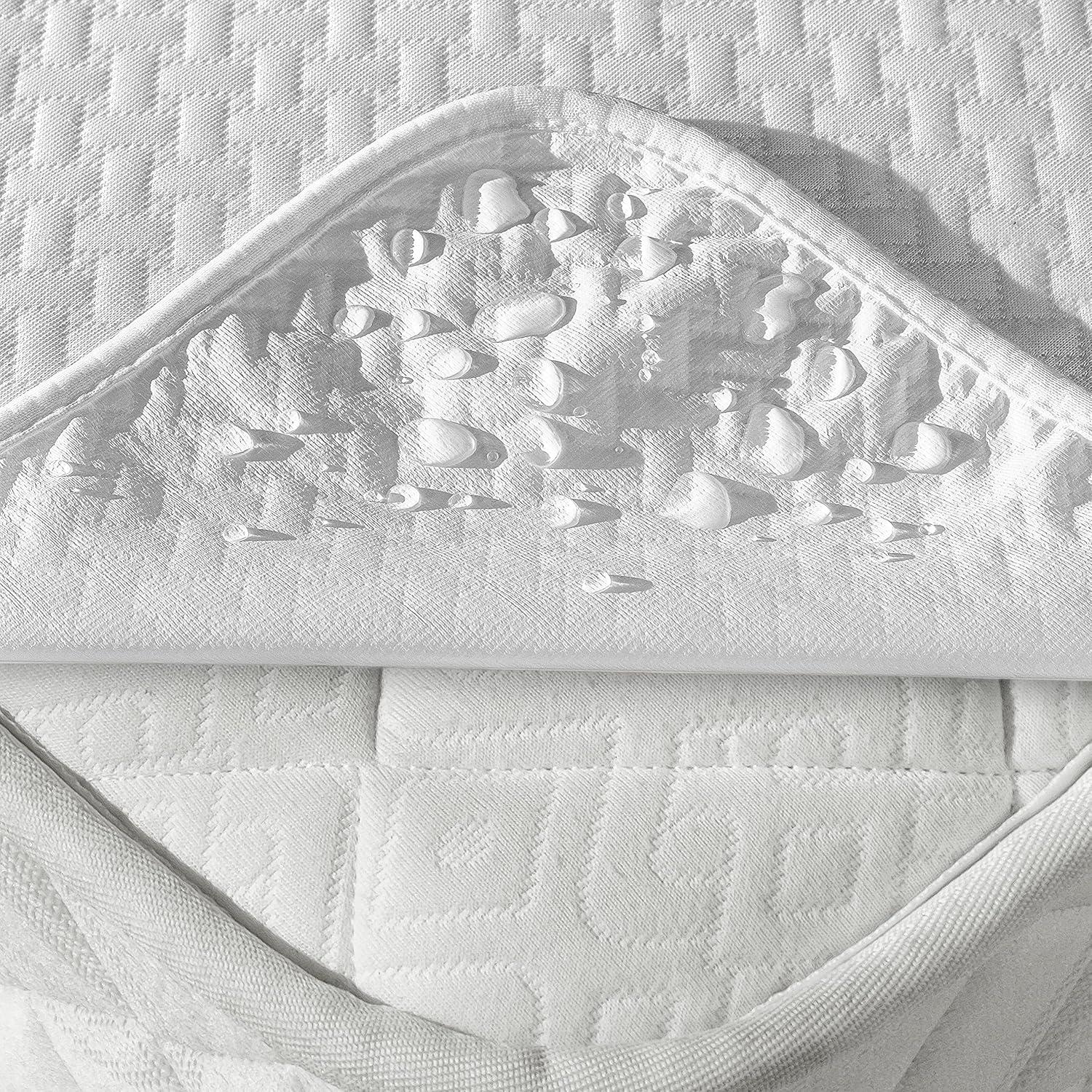 Mattress Protector Waterproof Breathable Sheet with Straps Fitted Bed Cover, Twin XL, by Ambesonne