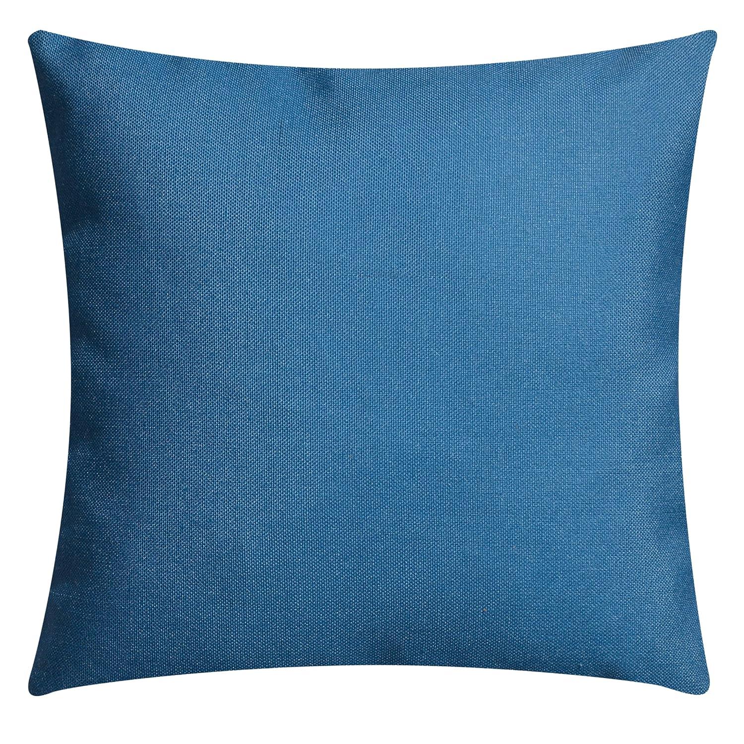 Fab Habitat Indoor/Outdoor Throw Pillow Made from Recycled Polyester Yarn - Double Sided, Stain Resistant, Machine Washable - Ombre - Patio, Deck, Porch, Living Room - Big Sur Blue (20" x 20")