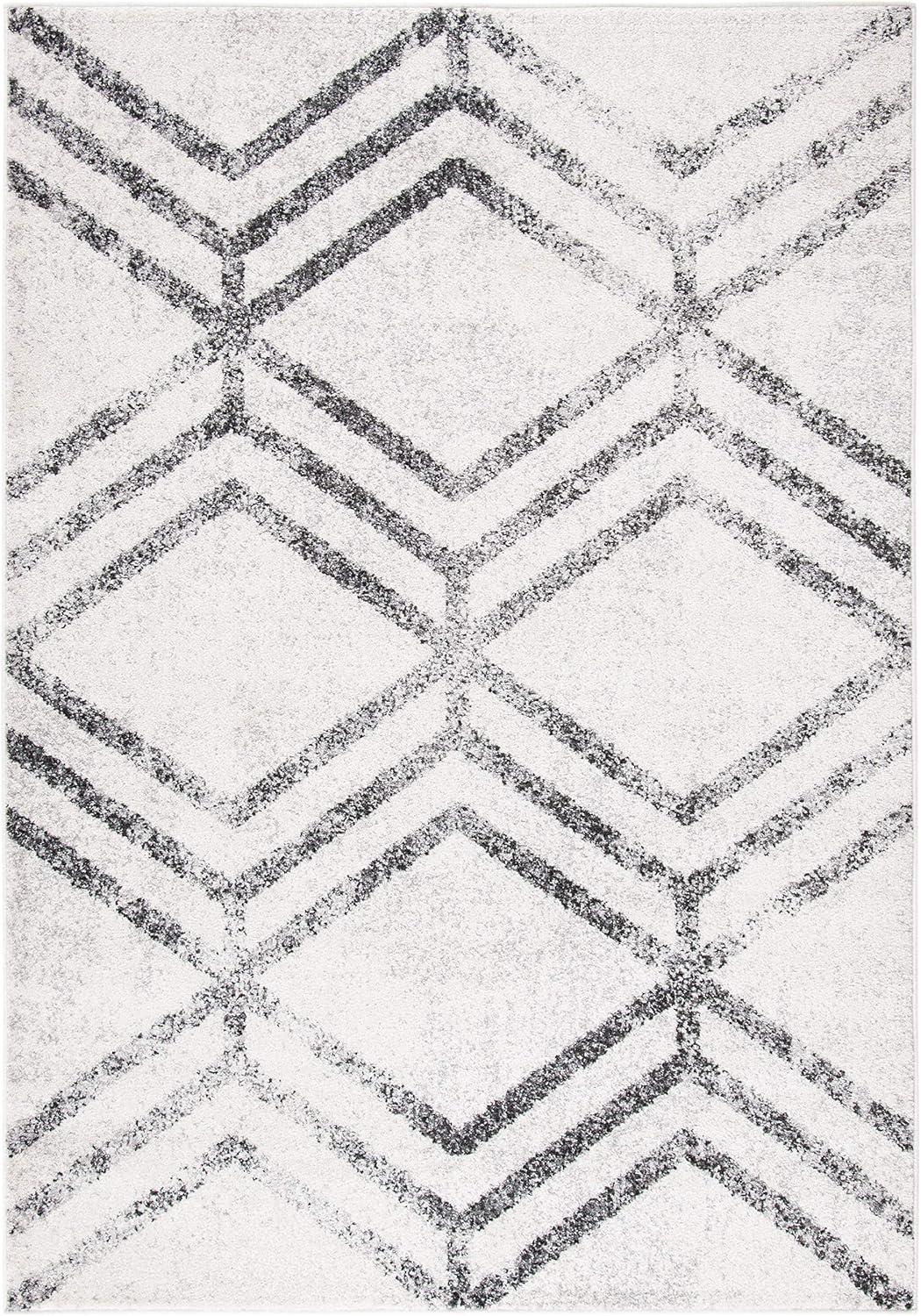 Adirondack ADR253 Machine Made Indoor Area Rug - Ivory/Grey - 5'-1"x7'-6" - Safavieh