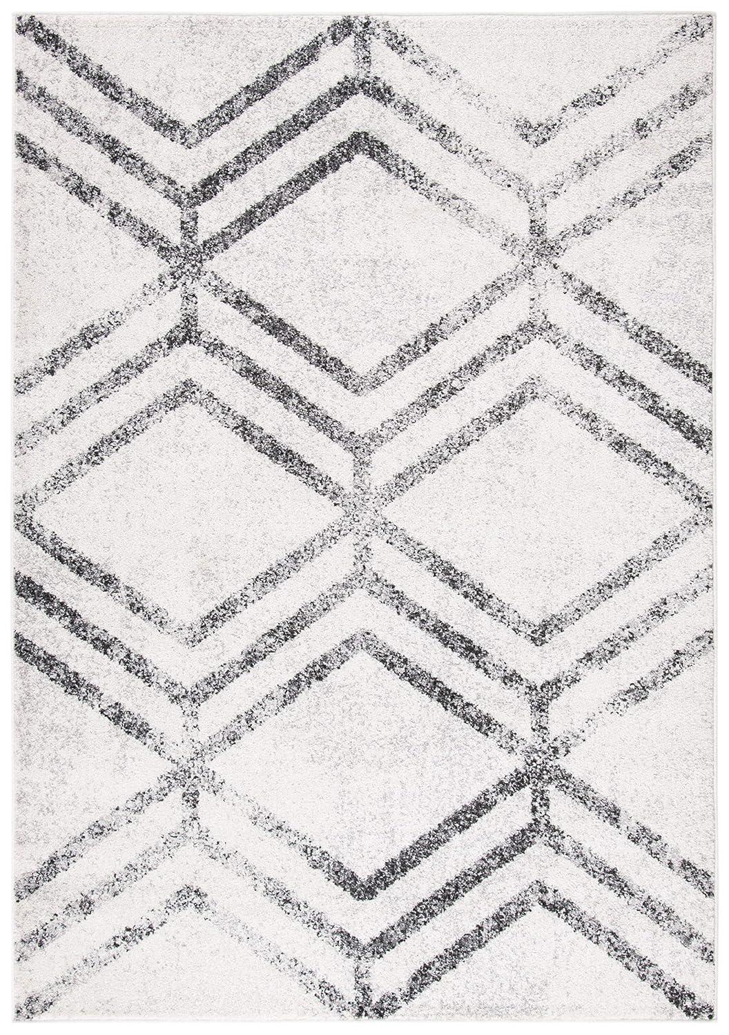 Adirondack ADR253 Machine Made Indoor Area Rug - Ivory/Grey - 5'-1"x7'-6" - Safavieh
