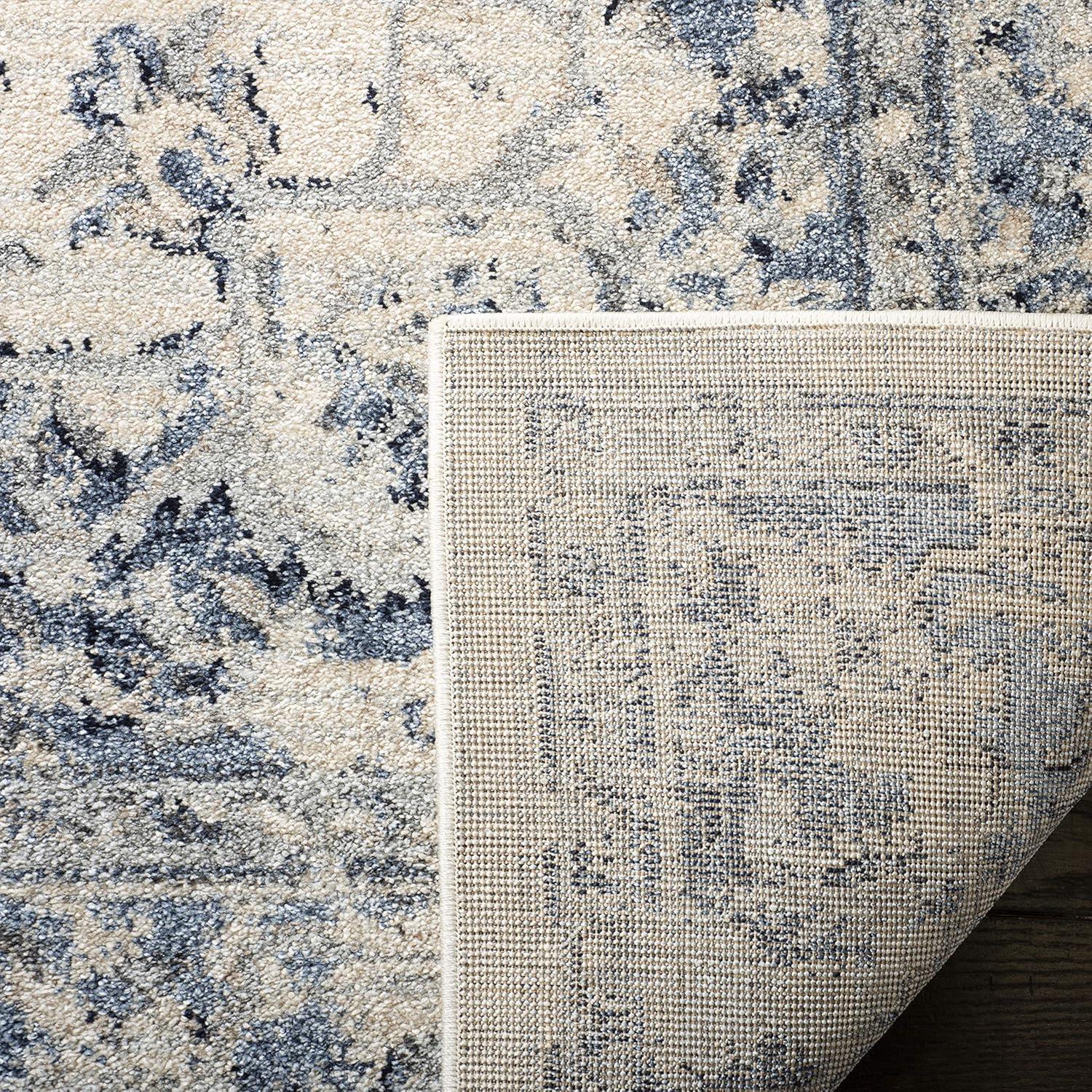 Charleston CHL411 Loomed Indoor Area Rug - Ivory/Navy - 8'x10' - Safavieh