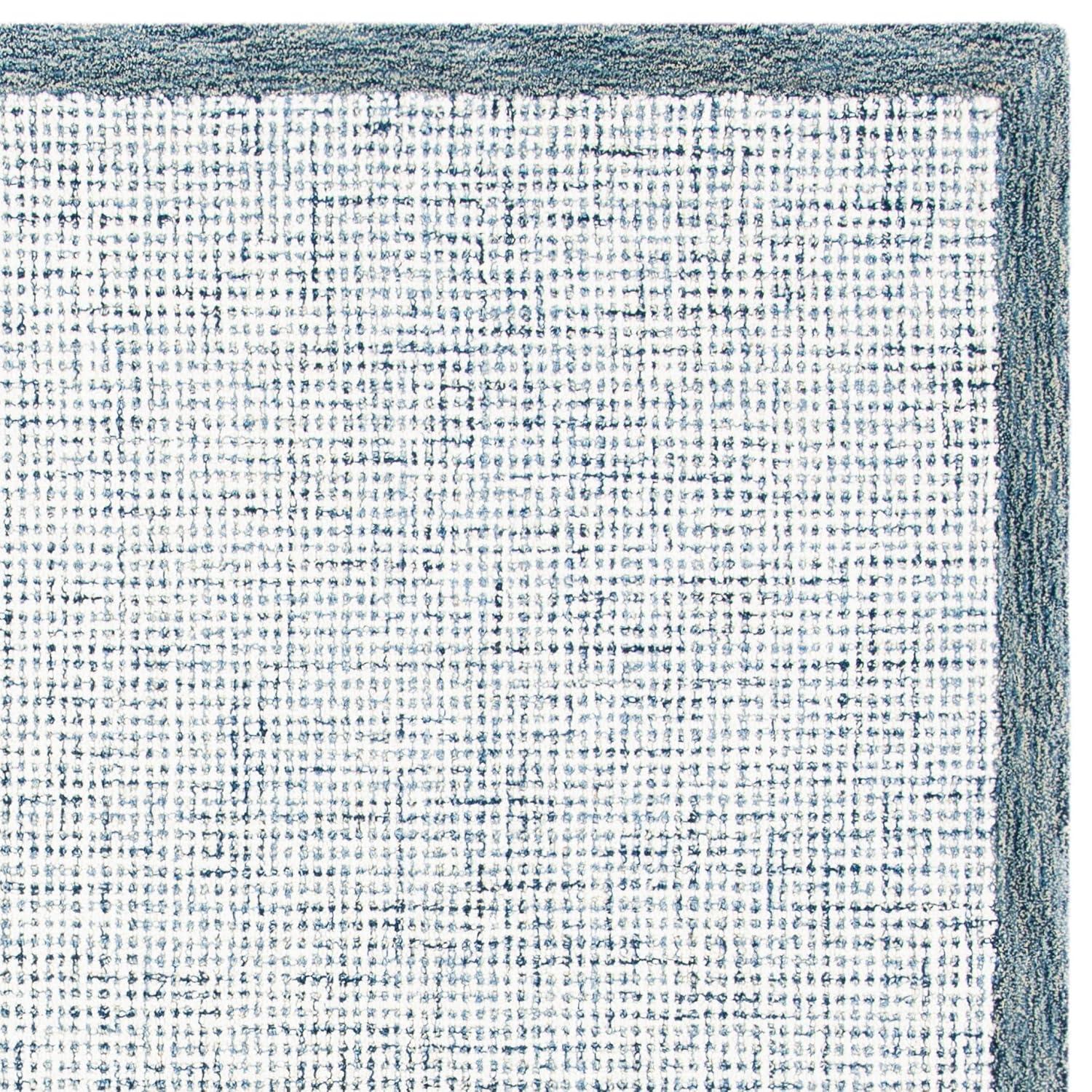 Abstract ABT220 Handmade Indoor Area Rug - Navy/Ivory - 6'x6' - Safavieh