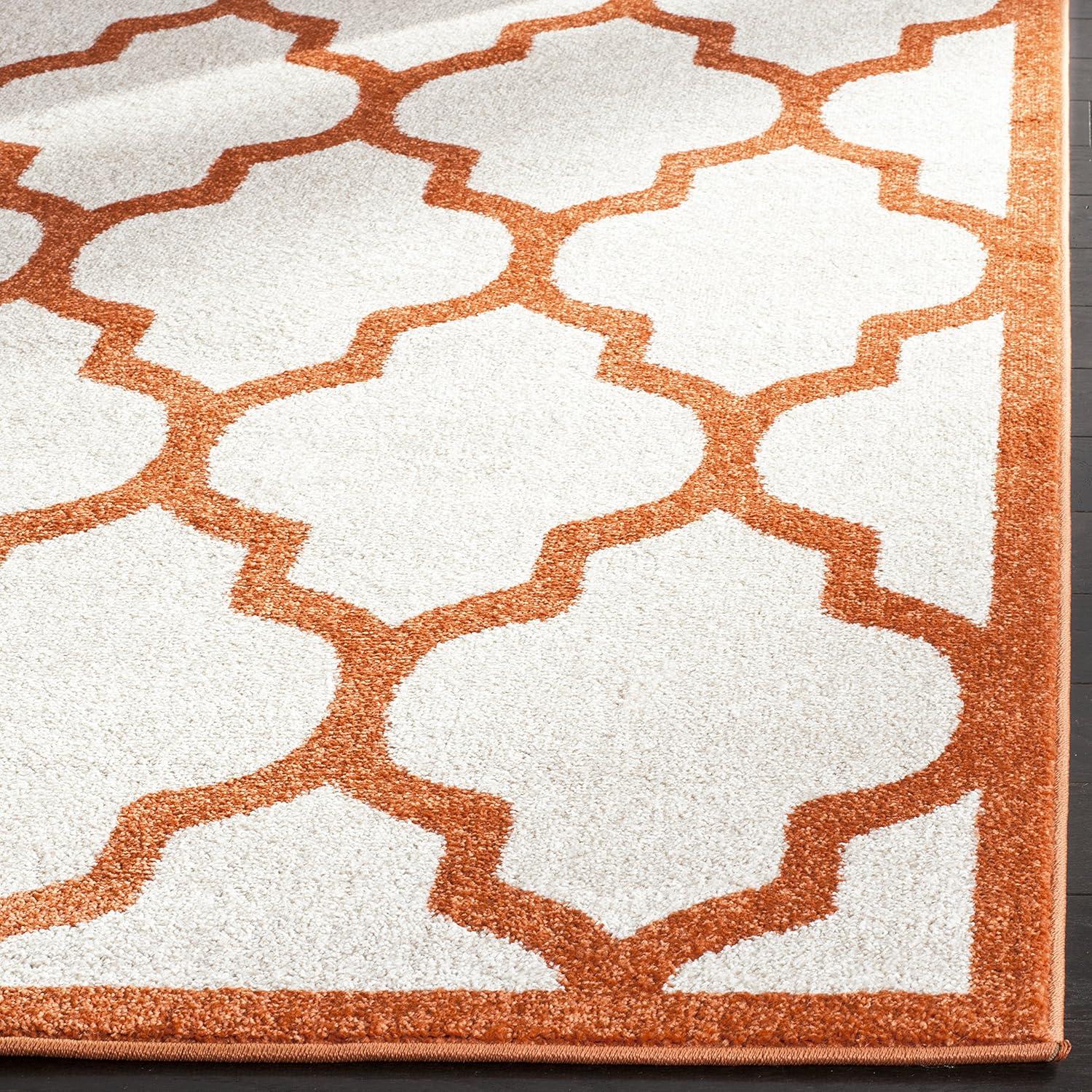 SAFAVIEH Amherst Roderick Geometric Area Rug, Beige/Orange, 8' x 10'