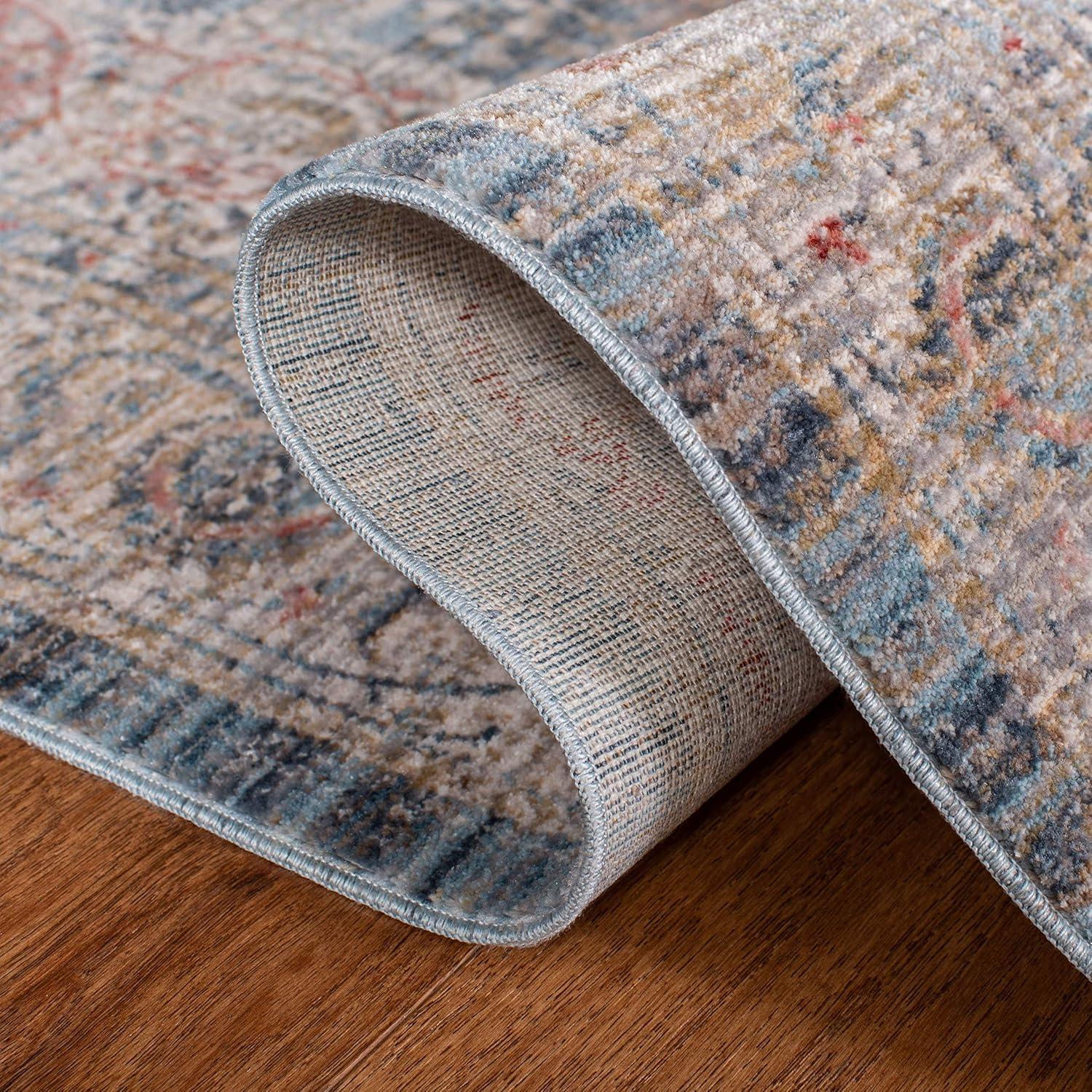 Kenitra KRA672 Power Loomed Area Rug - Blue/Ivory - 8'x10' - Safavieh.