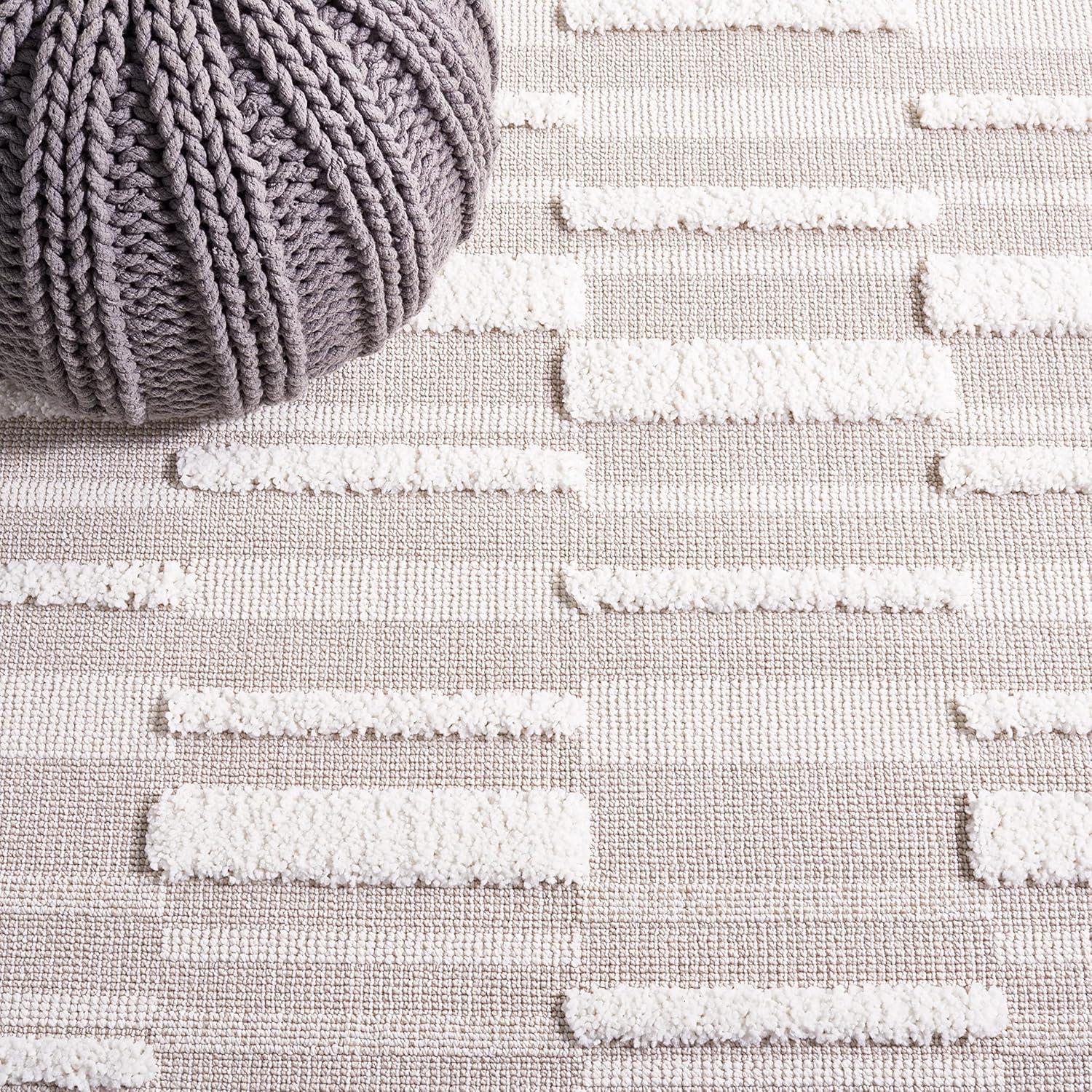 Trends TRD120 Power Loomed Area Rug - Beige/Ivory - 4'x6' - Safavieh.