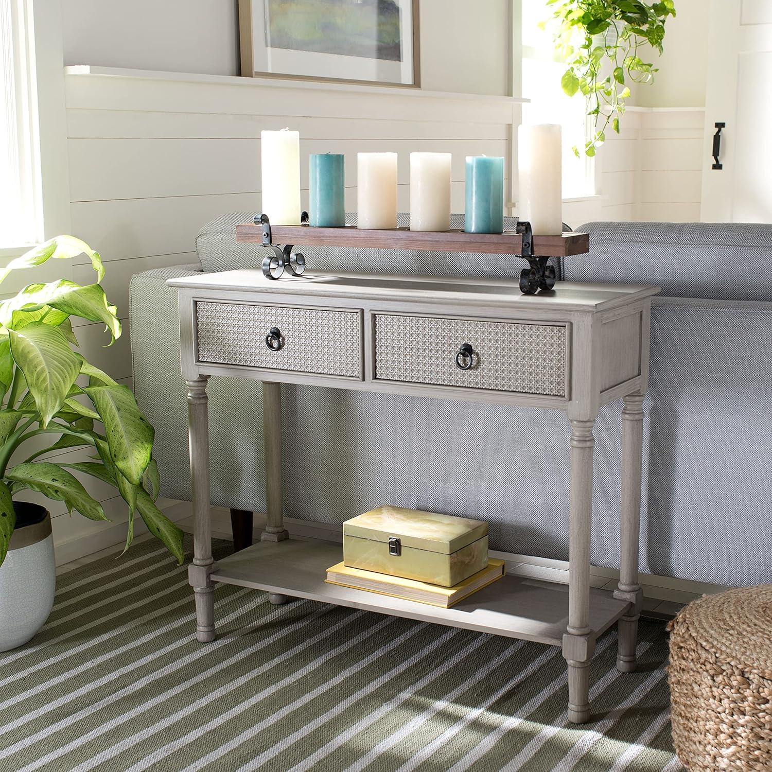 Haines 2 Drawer Console Table - CNS5727C - Beige - Safavieh