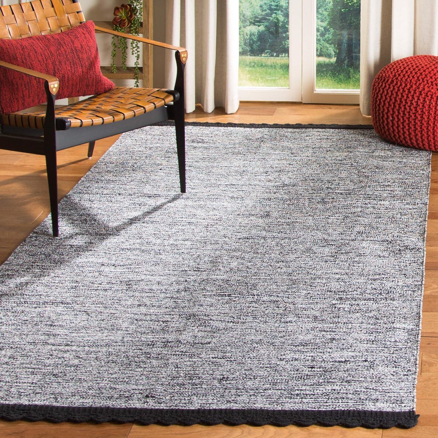 Montauk MTK615 Hand Woven Indoor Area Rug - Black - 8'x10' - Safavieh