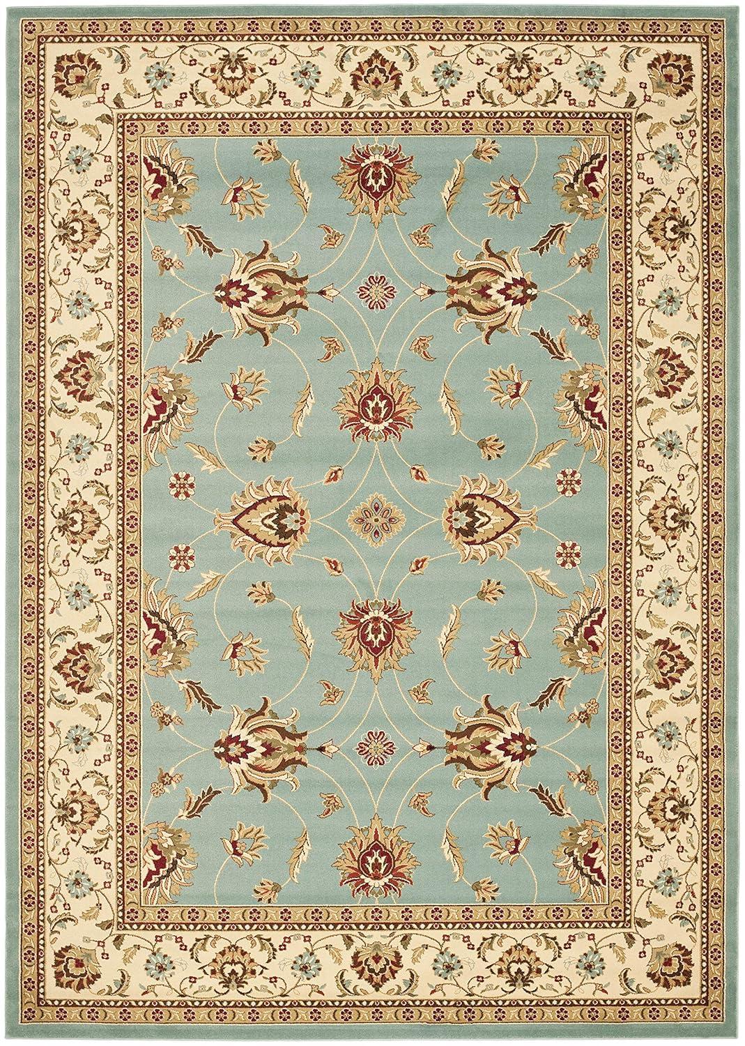 Lyndhurst LNH553 Power Loomed Area Rug - Blue/Ivory - 8'x11' - Safavieh