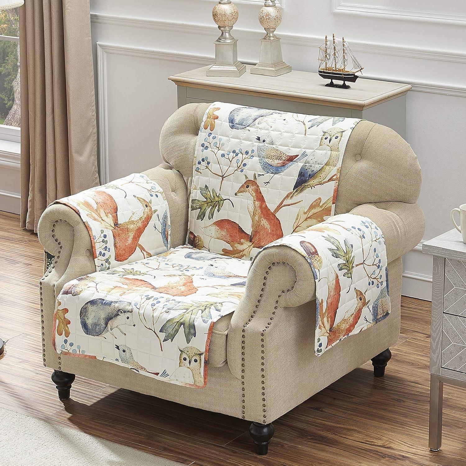 Barefoot Bungalow Elmina Willow Reversible Quilted Armchair Slipcover