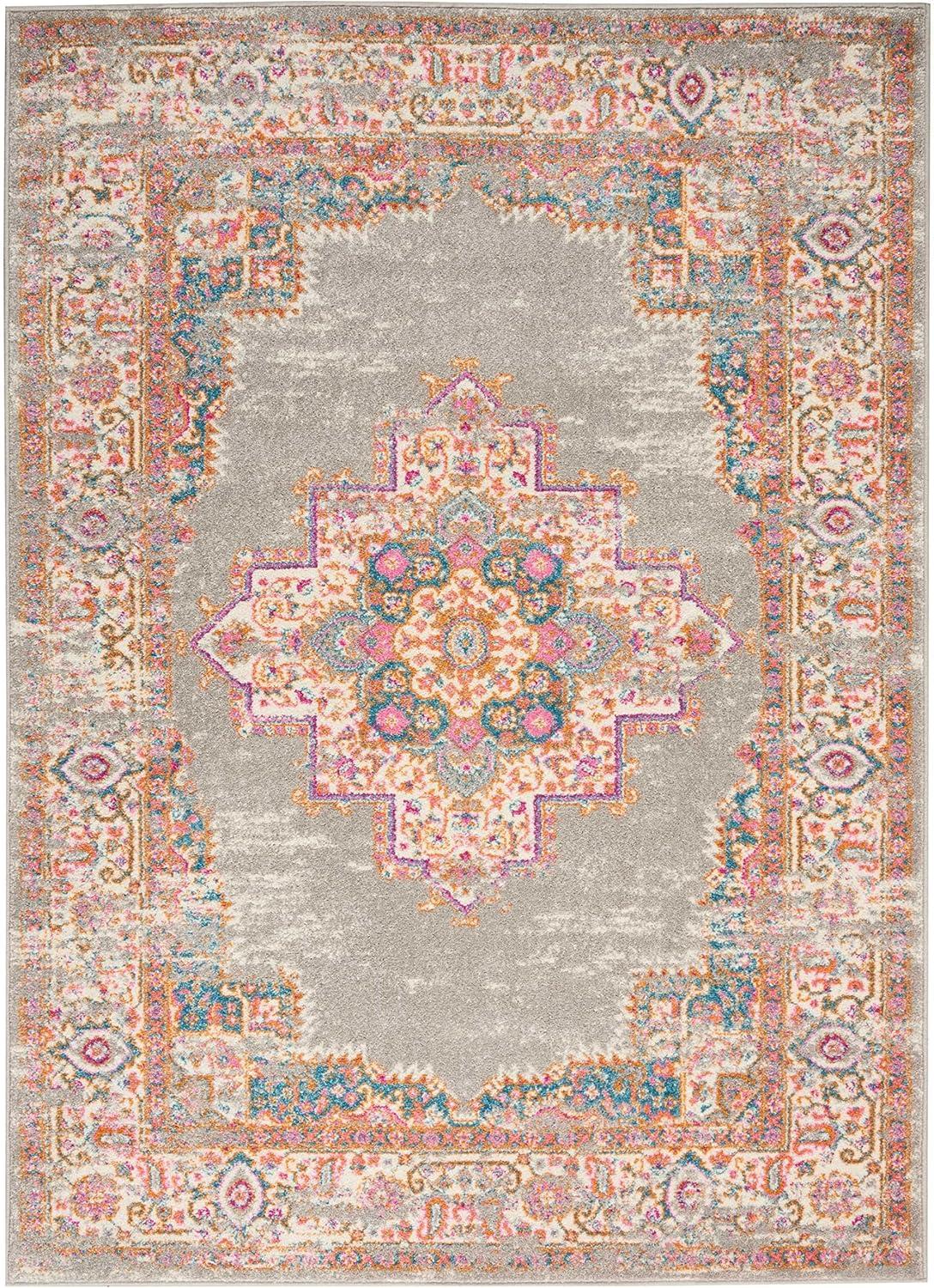 Nourison Passion Medallion Bohemian Indoor Rug Fuchsia 1'10" x 2'10"