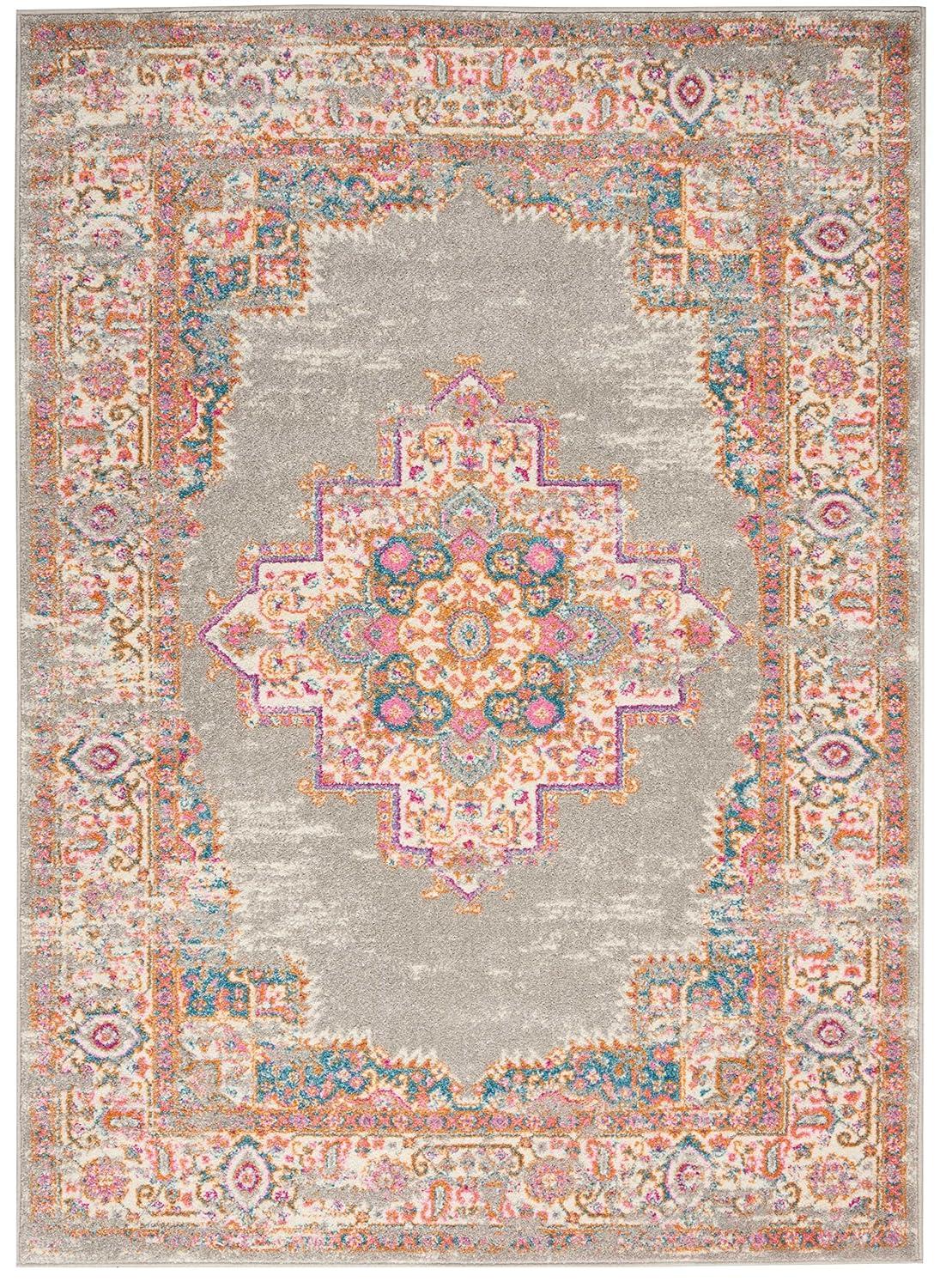 Nourison Passion Medallion Bohemian Indoor Rug Fuchsia 1'10" x 2'10"