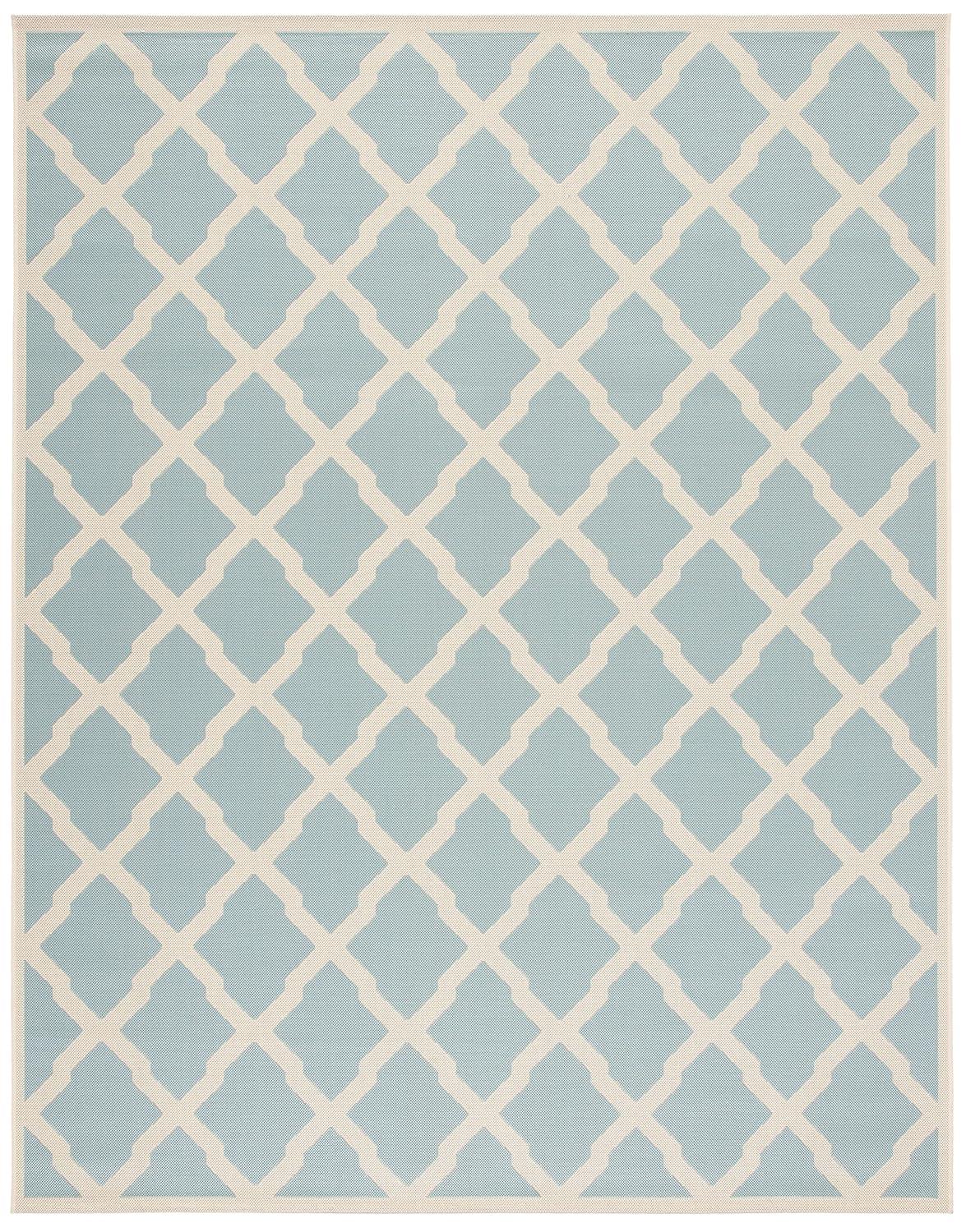 Beach House BHS122 Power Loomed Indoor/Outdoor Area Rug - Cream/Beige - 9'x12' - Safavieh