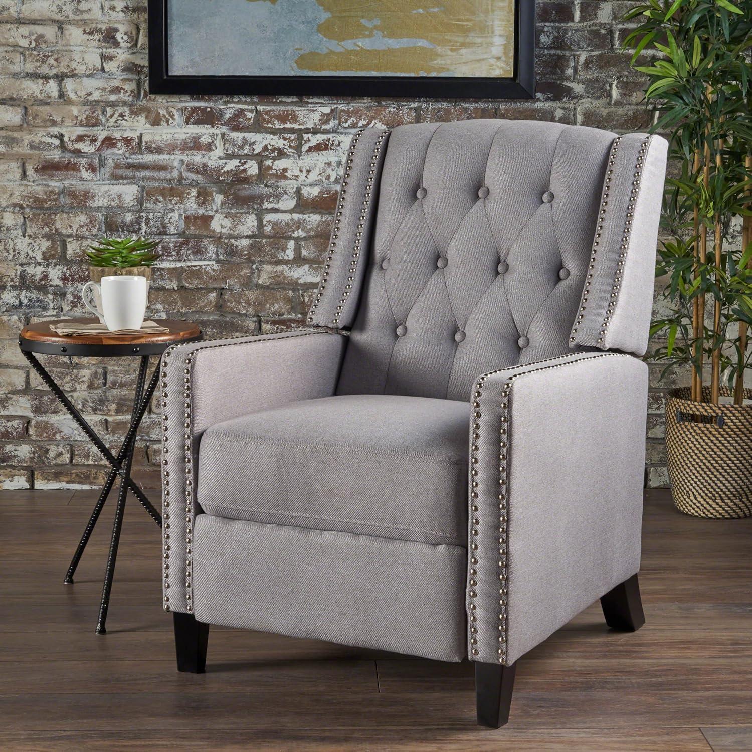 Izidro Tufted Fabric Recliner - Christopher Knight Home