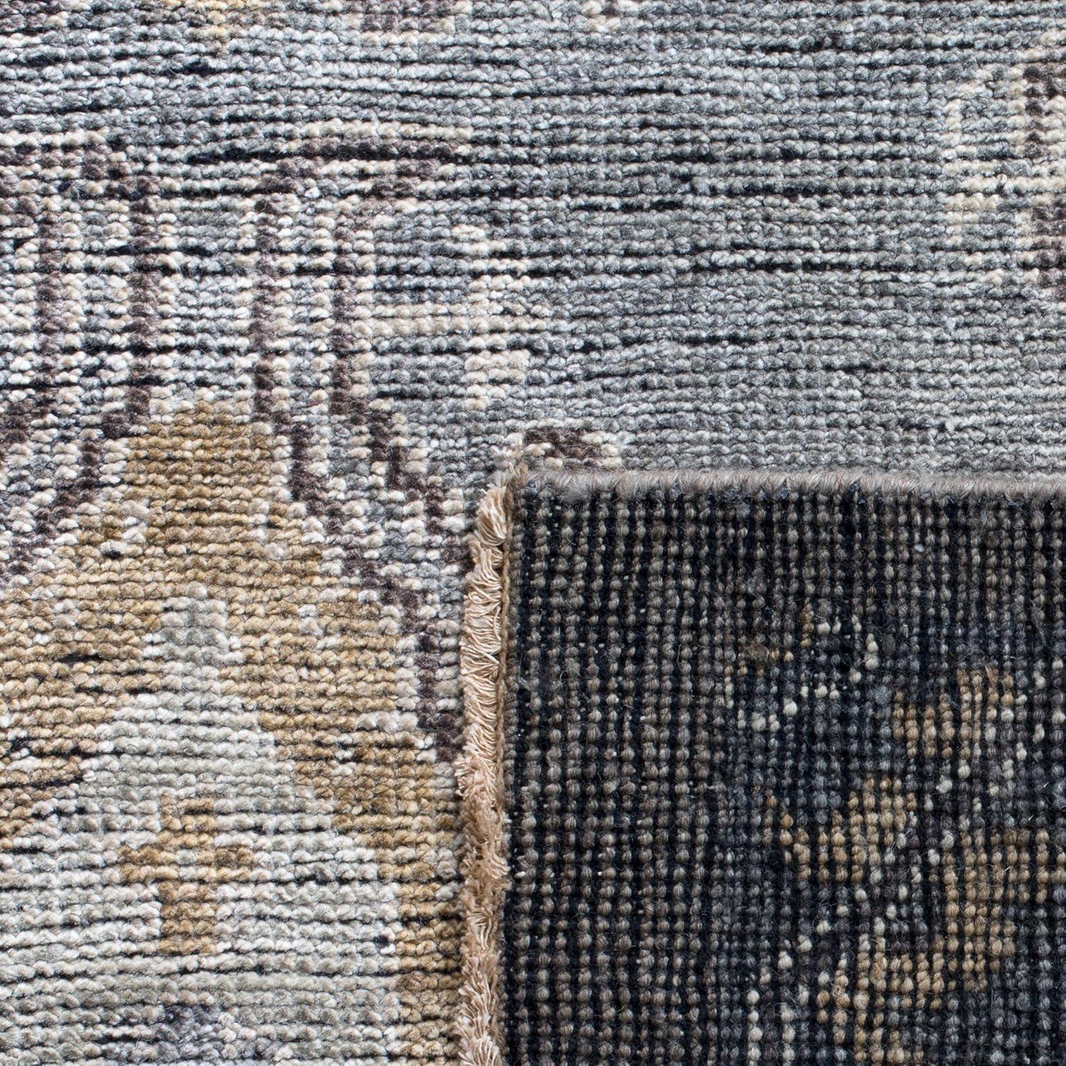 Izmir IZM124 Hand Knotted Area Rug - Charcoal/Taupe - 6'x9' - Safavieh