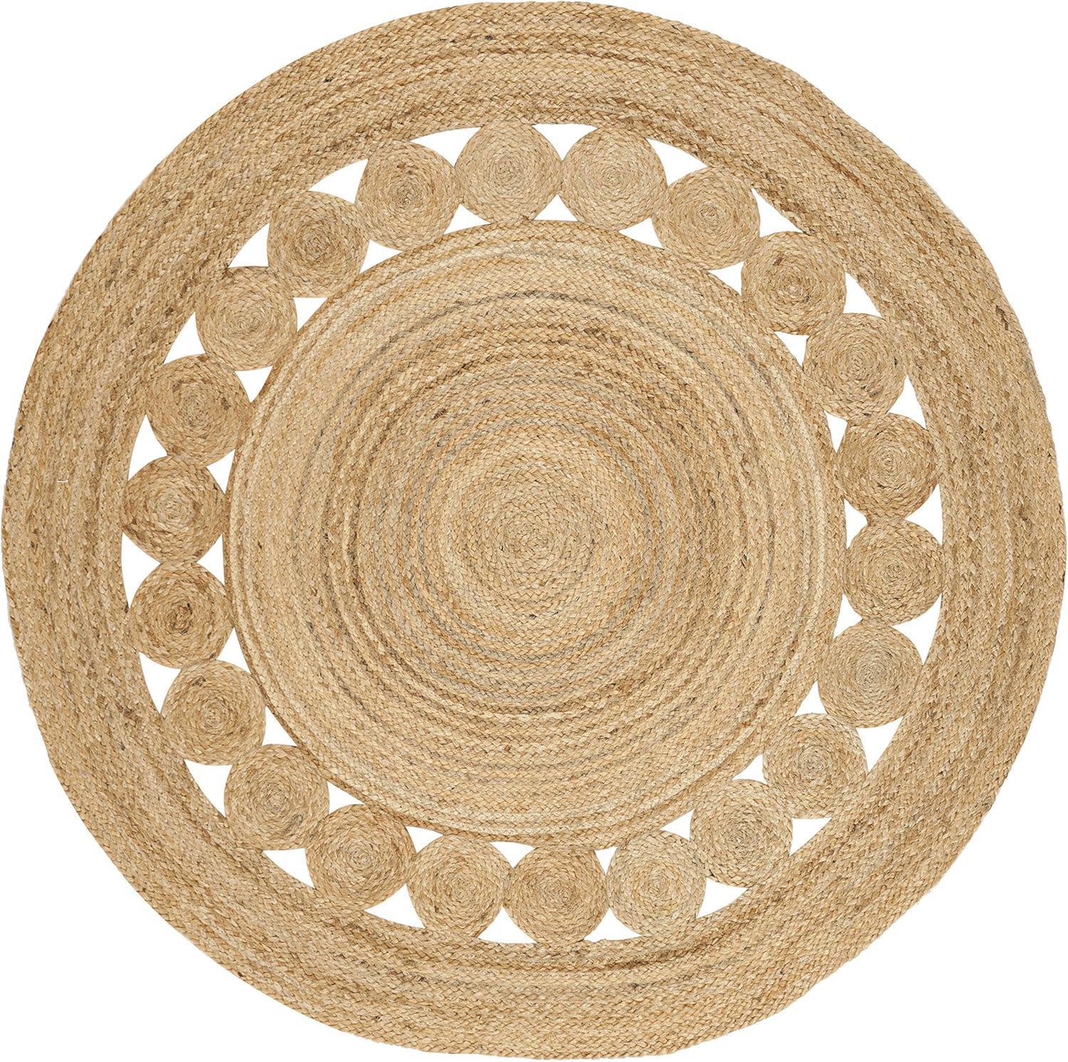 Natural Fiber NF364 Hand Woven Area Rug - Natural - 6'6" round - Safavieh.