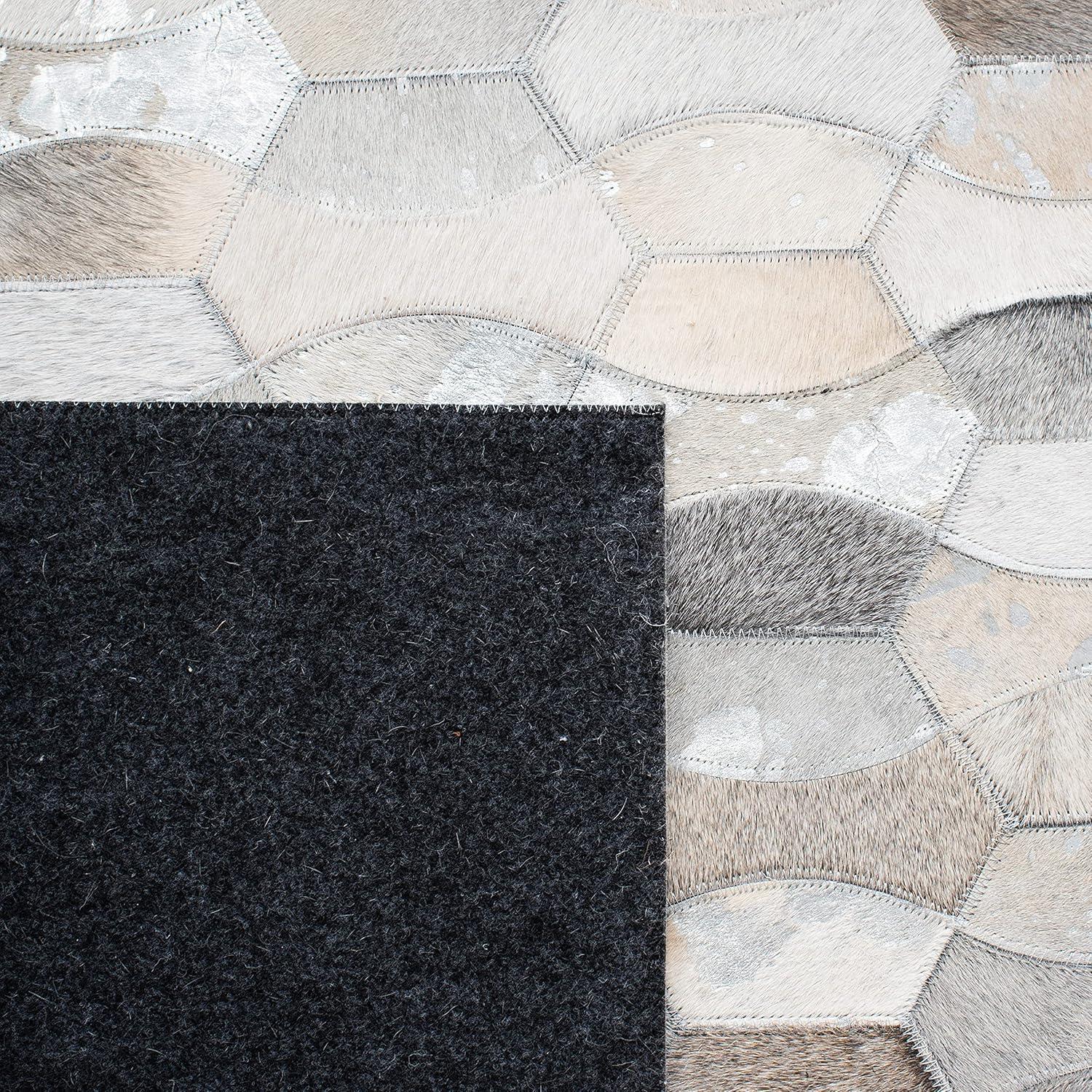 Loon Peak® Belday Flat Weave Hair On Leather Rug